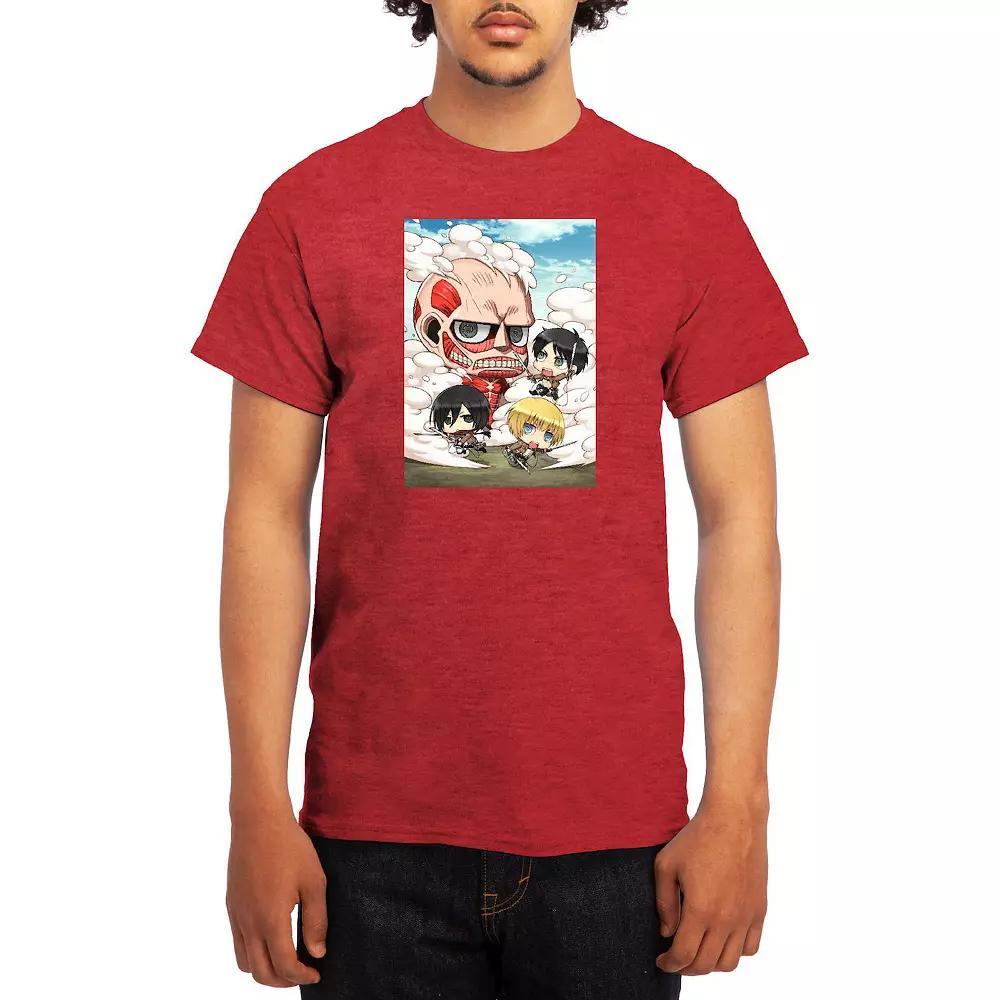 Mens Attack on Titan Group Chibi Poster Tee, Boys Product Image