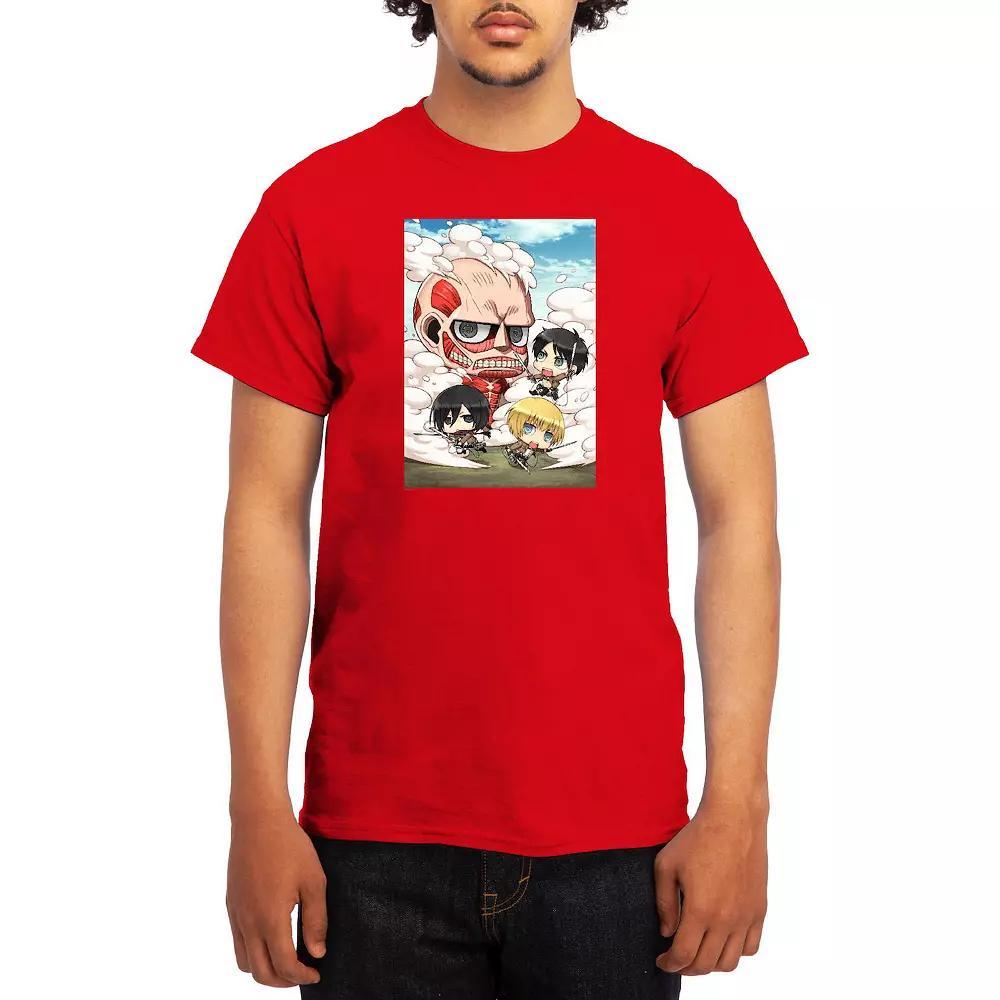 Mens Attack on Titan Group Chibi Poster Tee, Boys Product Image