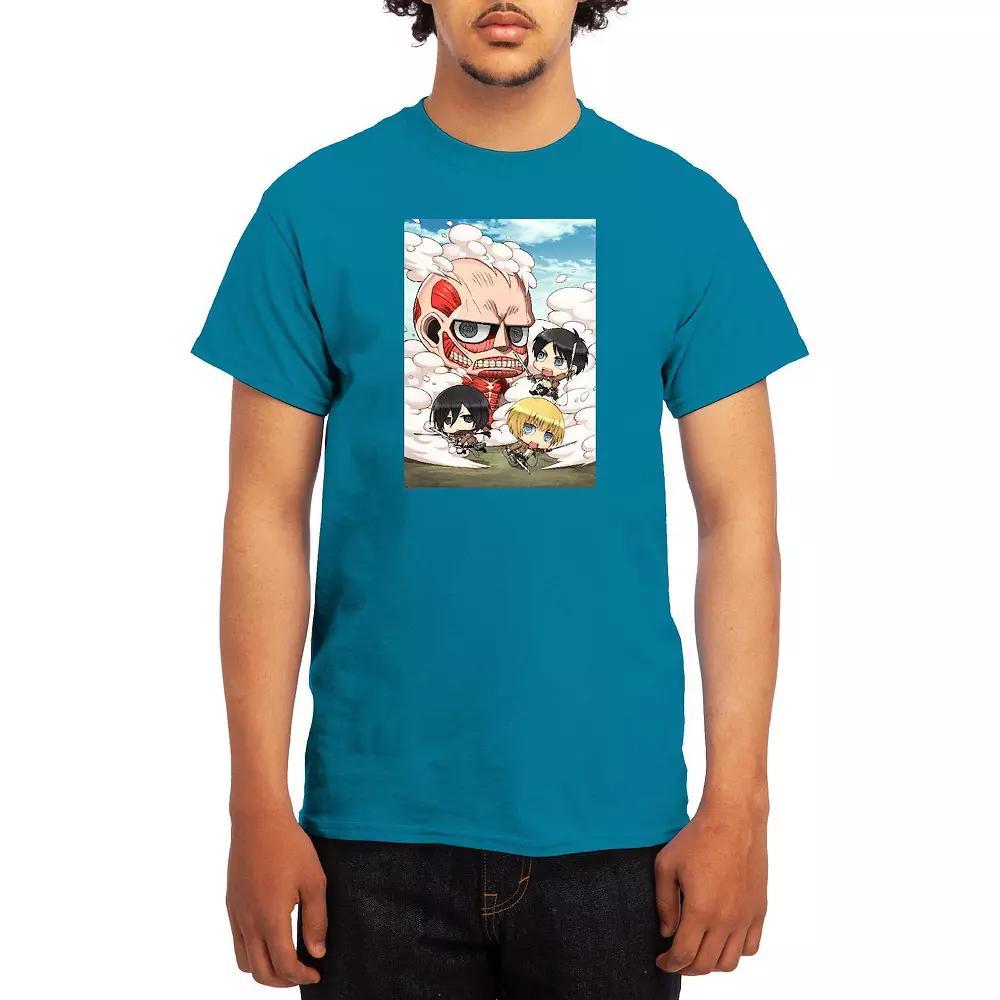 Men's Attack on Titan Distressed Cadet Corp Emblem Tee, Boy's, Size: XXL, Royal Blue Product Image