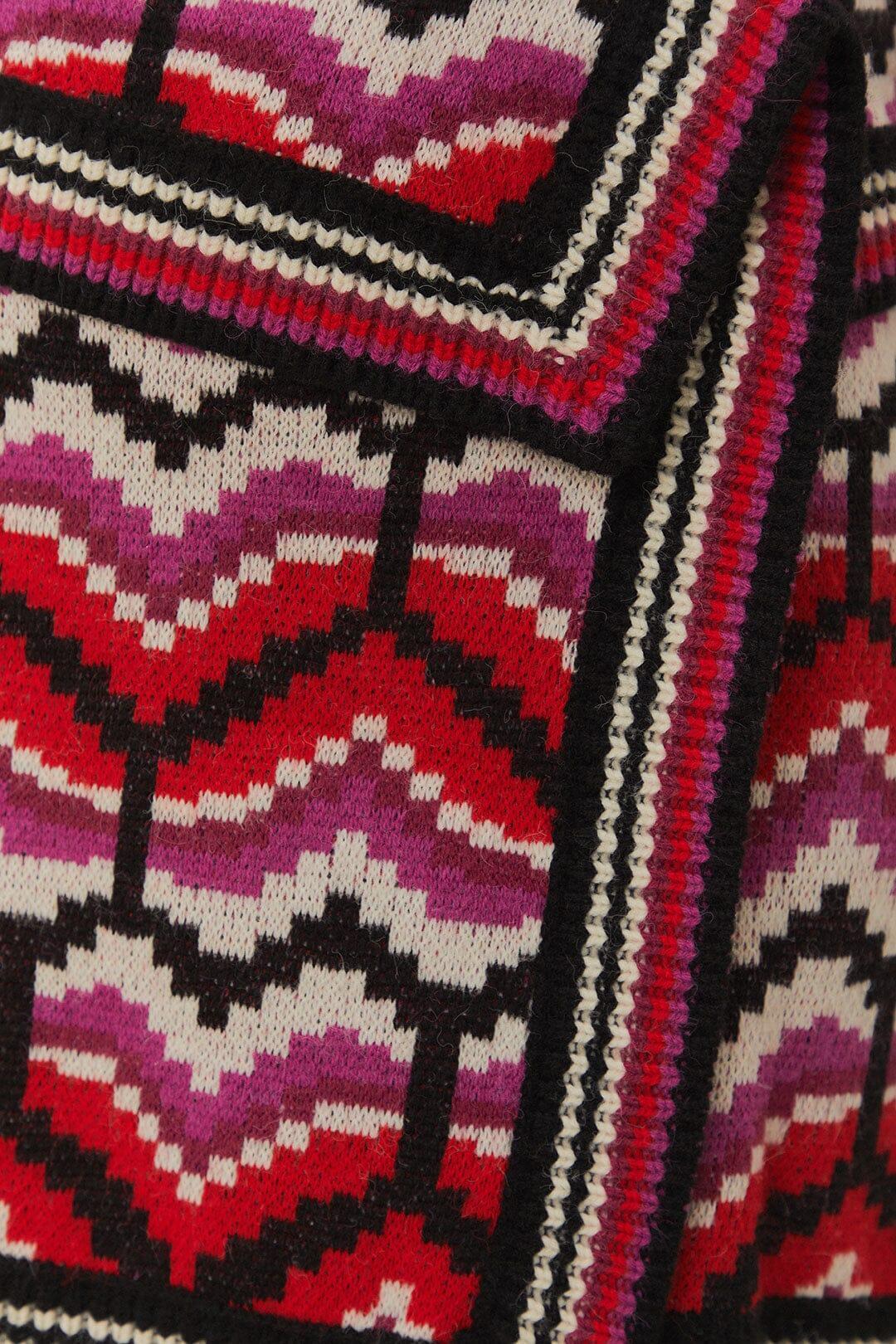 Multicolor Ombre Hearts Knit Skirt, OMBRE HEART BLACK / S Product Image