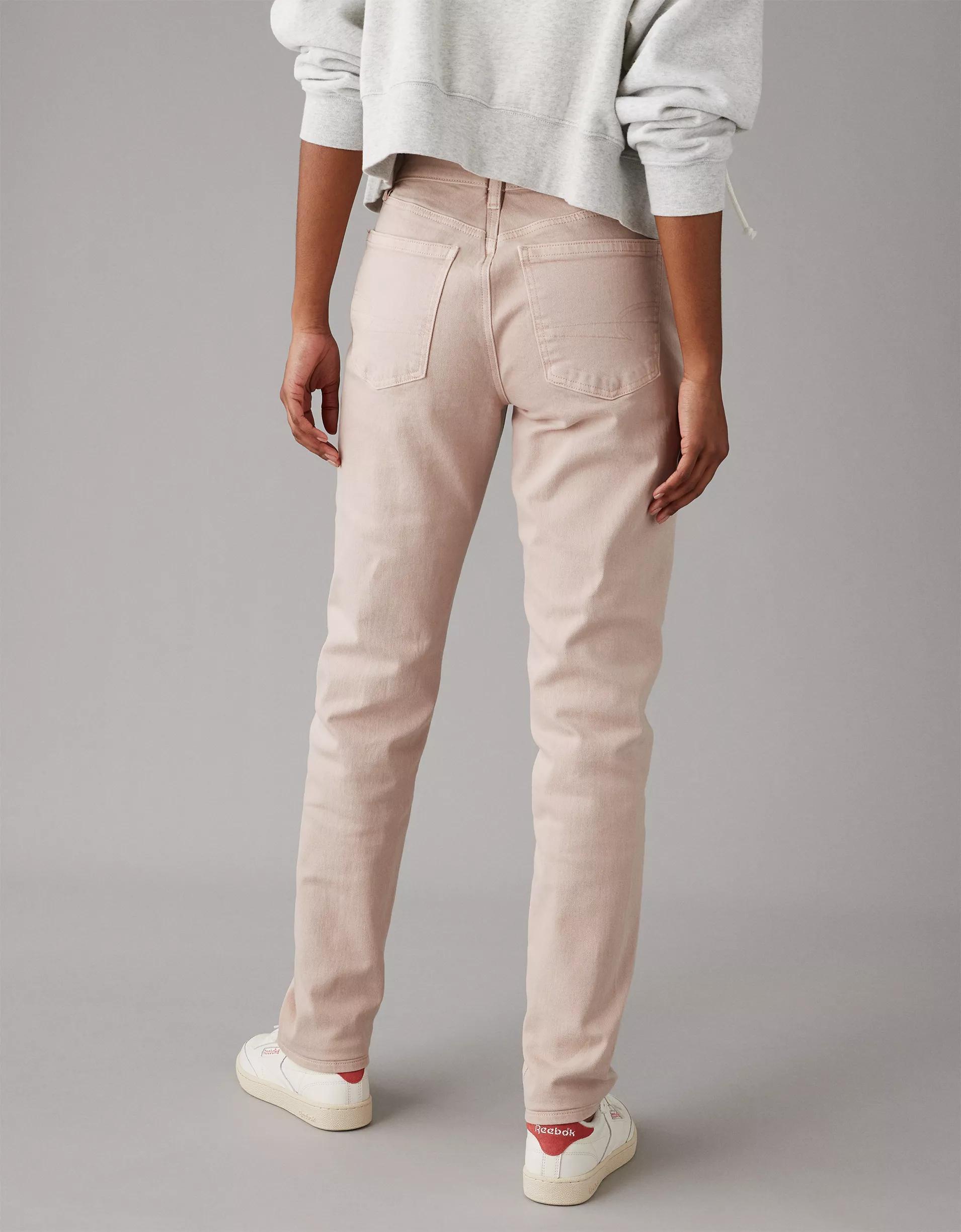 AE Stretch Super High-Waisted Straight Jean Product Image