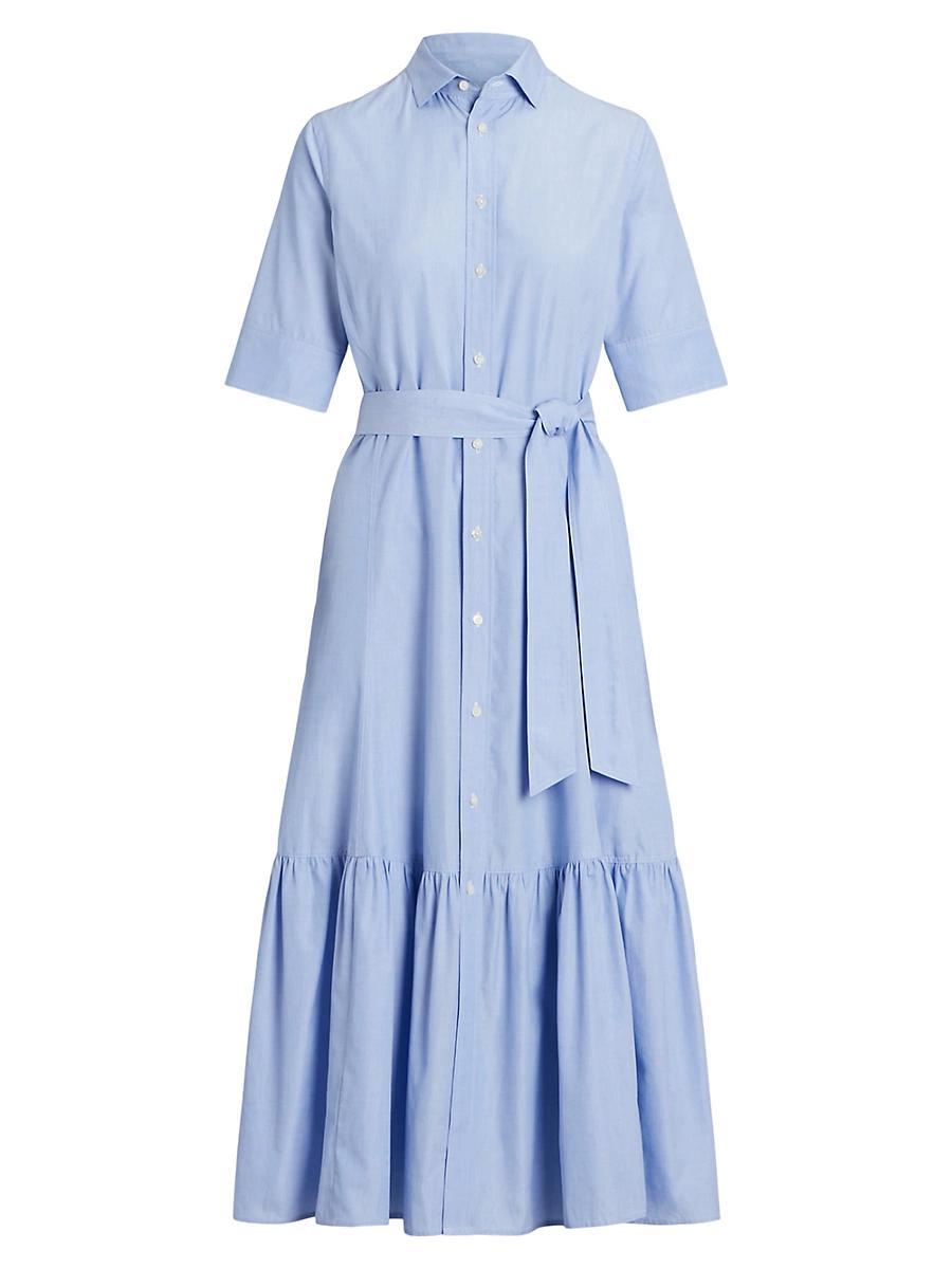 Womens Cotton Poplin Shirtdress Product Image