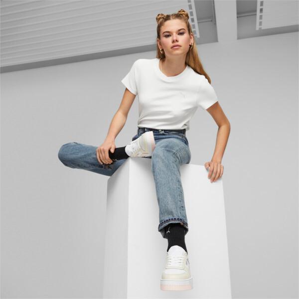 PUMA Carina Street Women's Sneakers in White/Frosty Pink/Alpine Snow Product Image