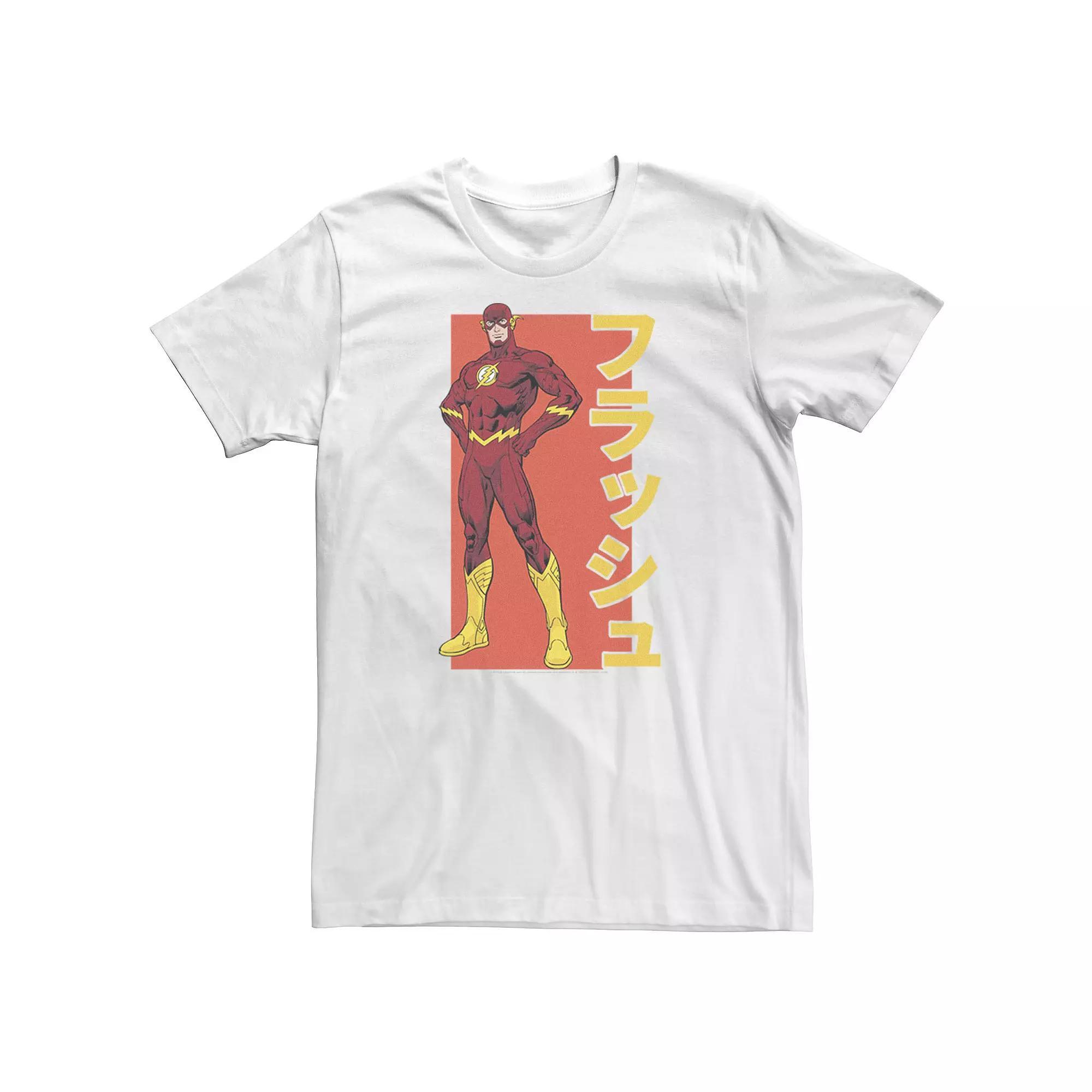Big & Tall DC Comics The Flash Bold Kanji Portrait Tee, Men's, Size: 4XLT, White Product Image