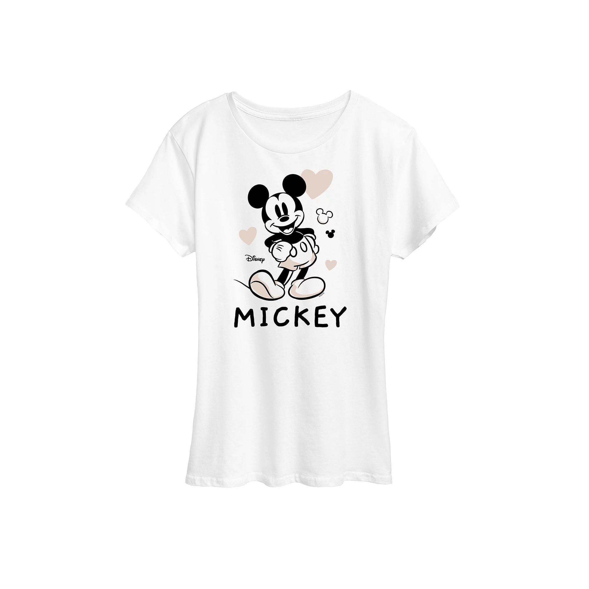 Disney's Mickey Mouse Women's Graphic Tee, Size: XL, White Product Image