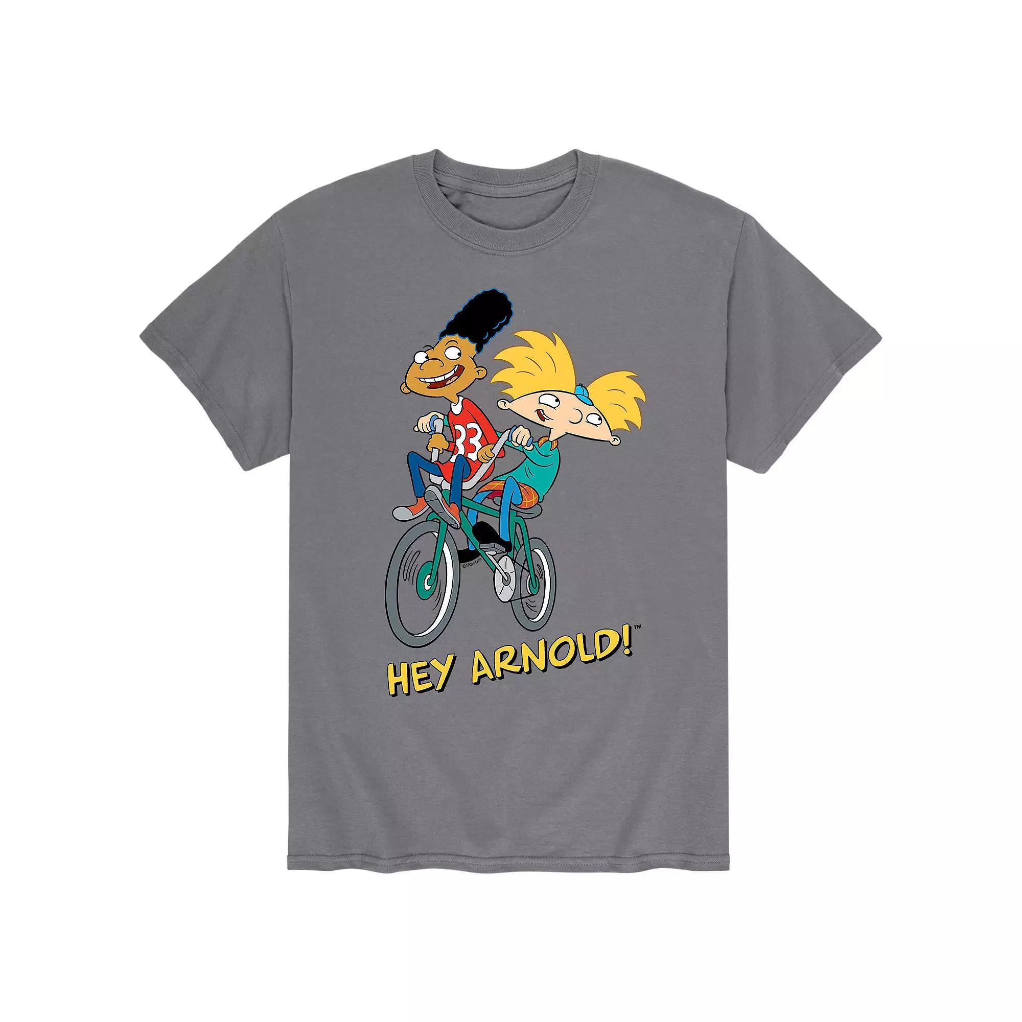 Big & Tall Hey Arnold! Gerald And Arnold Cycling Graphic Tee, Mens Product Image