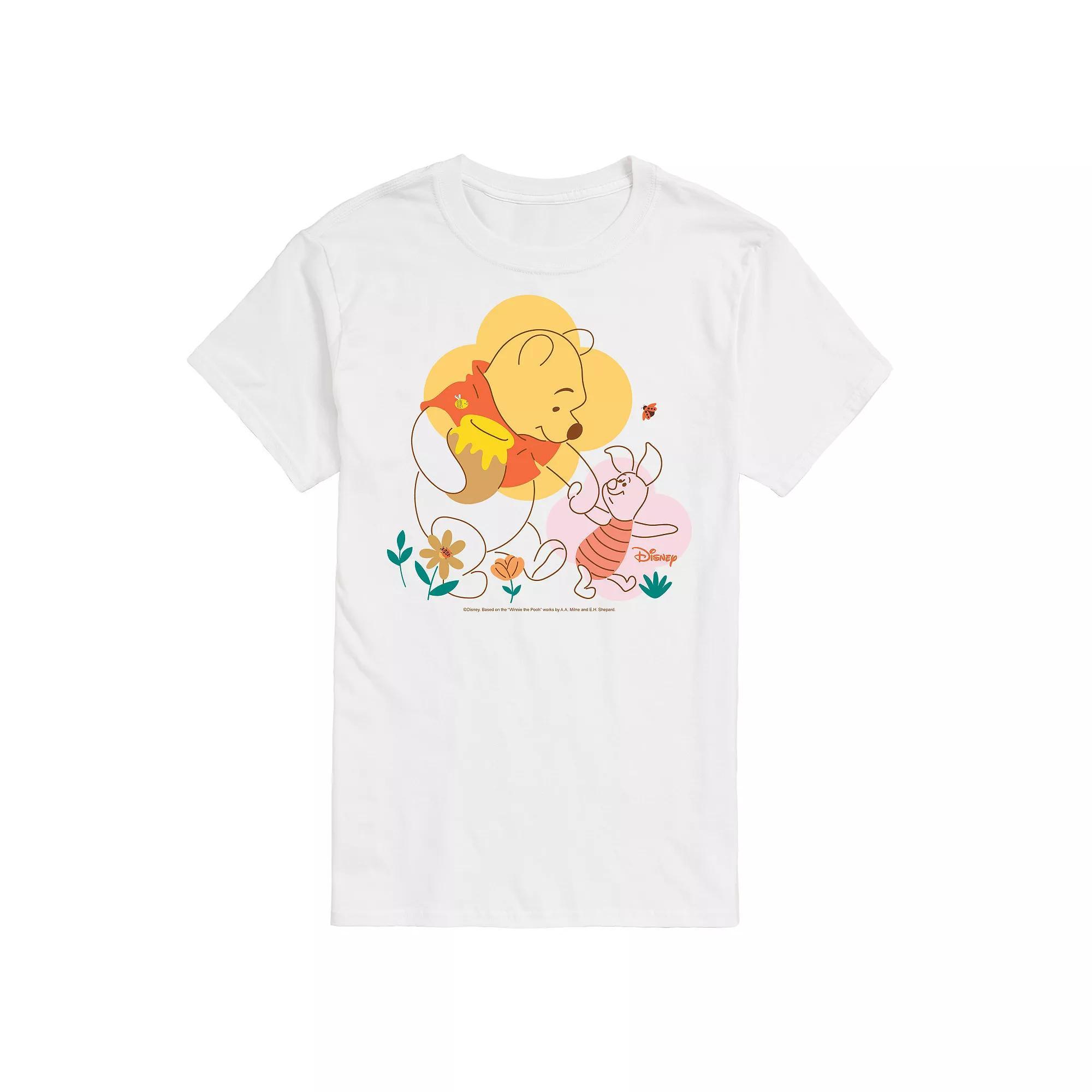 Disneys Winnie the Pooh Big & Tall Pooh And Piglet Graphic Tee, Mens Product Image