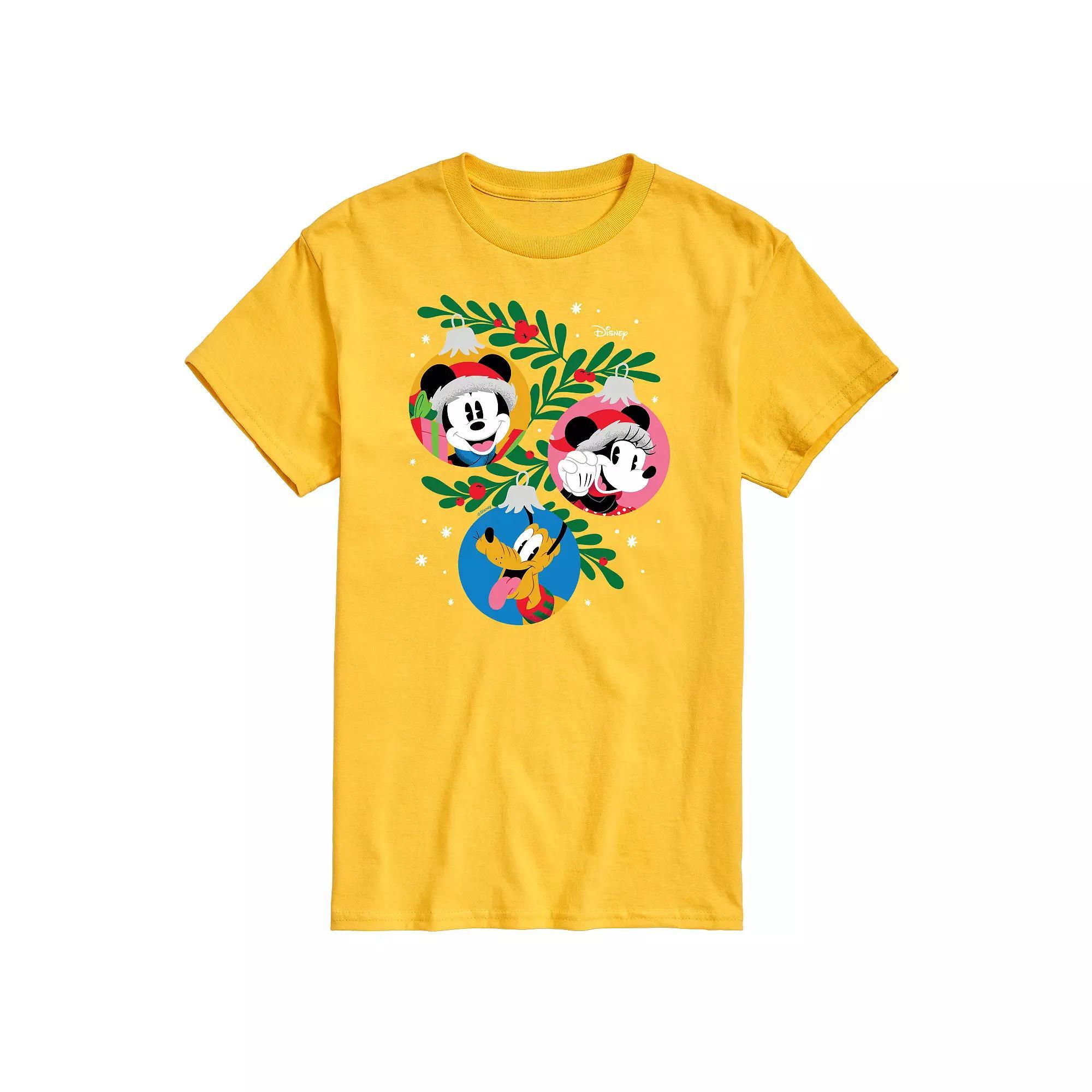 Disney's Mickey Mouse & Friends Men's Ornaments Graphic Tee, Size: Small, Black Product Image