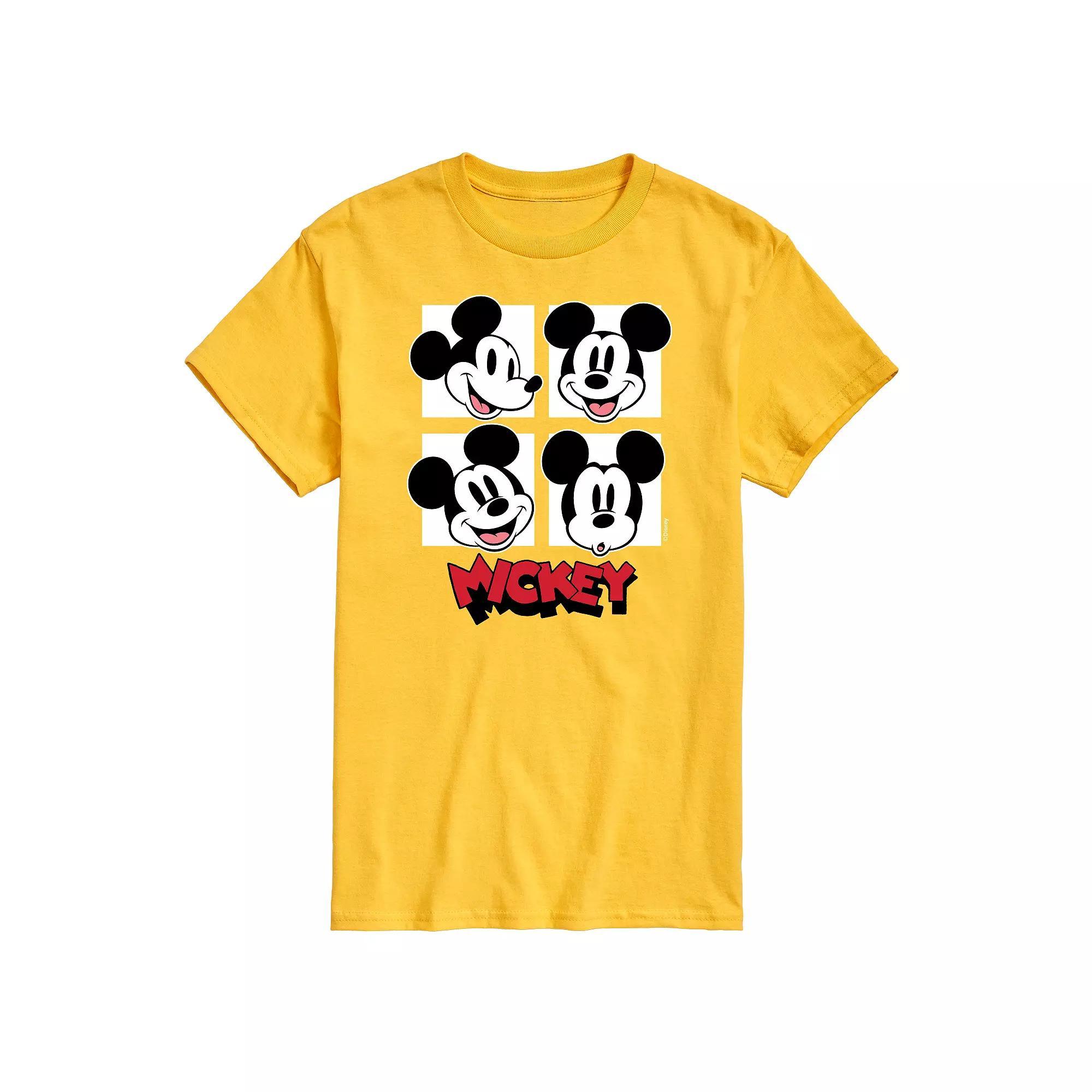 Disney's Mickey Mouse Men's Grid Graphic Tee, Size: Medium, Yellow Product Image