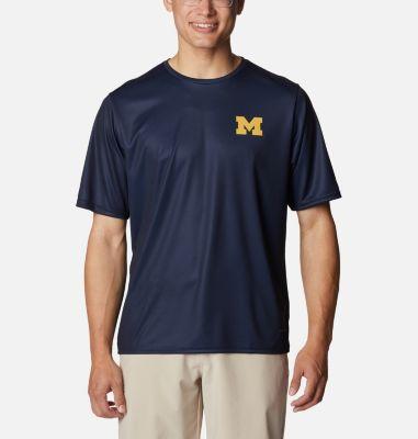 Men's Columbia Navy Michigan Wolverines Terminal Tackle Omni-Shade T-Shirt, Size: Large, Blue Product Image