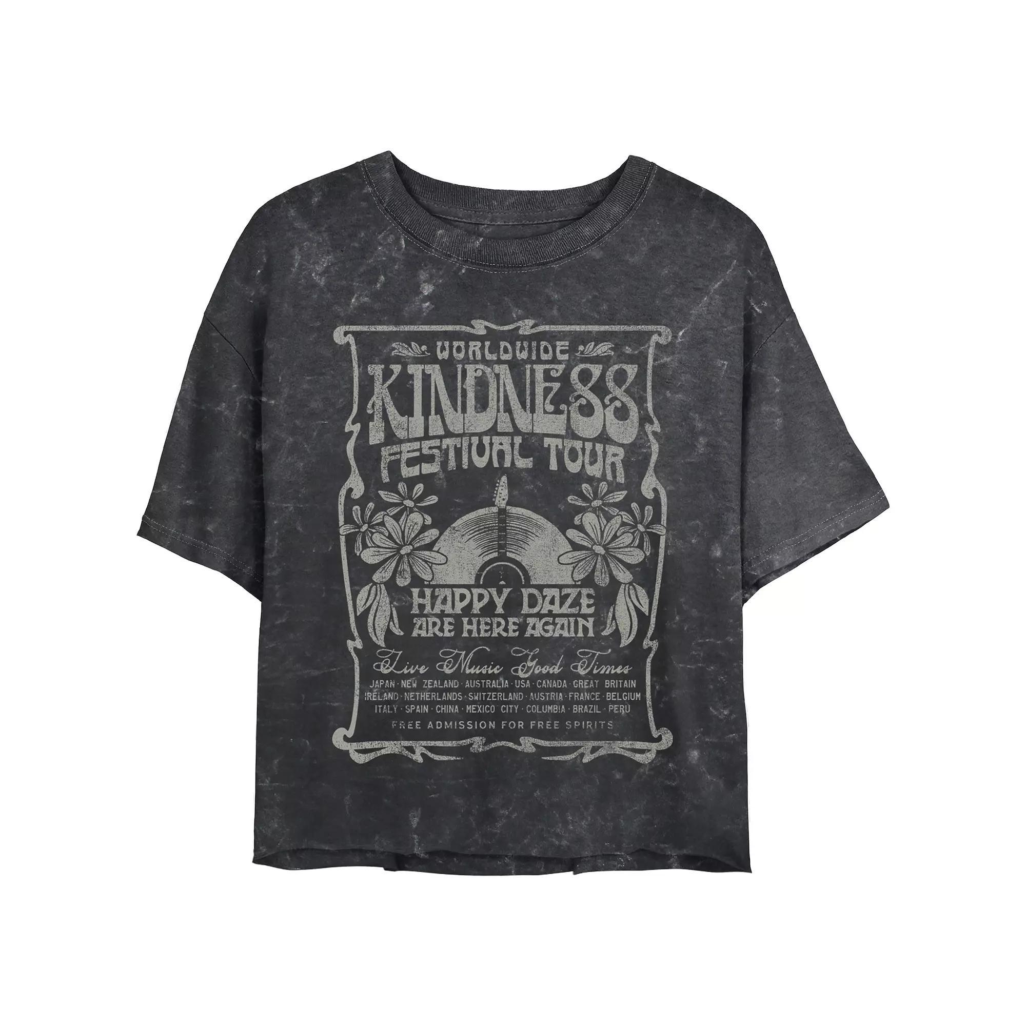 Disney's Lilo & Stitch Pumpkin Stitch Juniors' Cropped Graphic Tee, Girl's, Size: XXL, Black Product Image