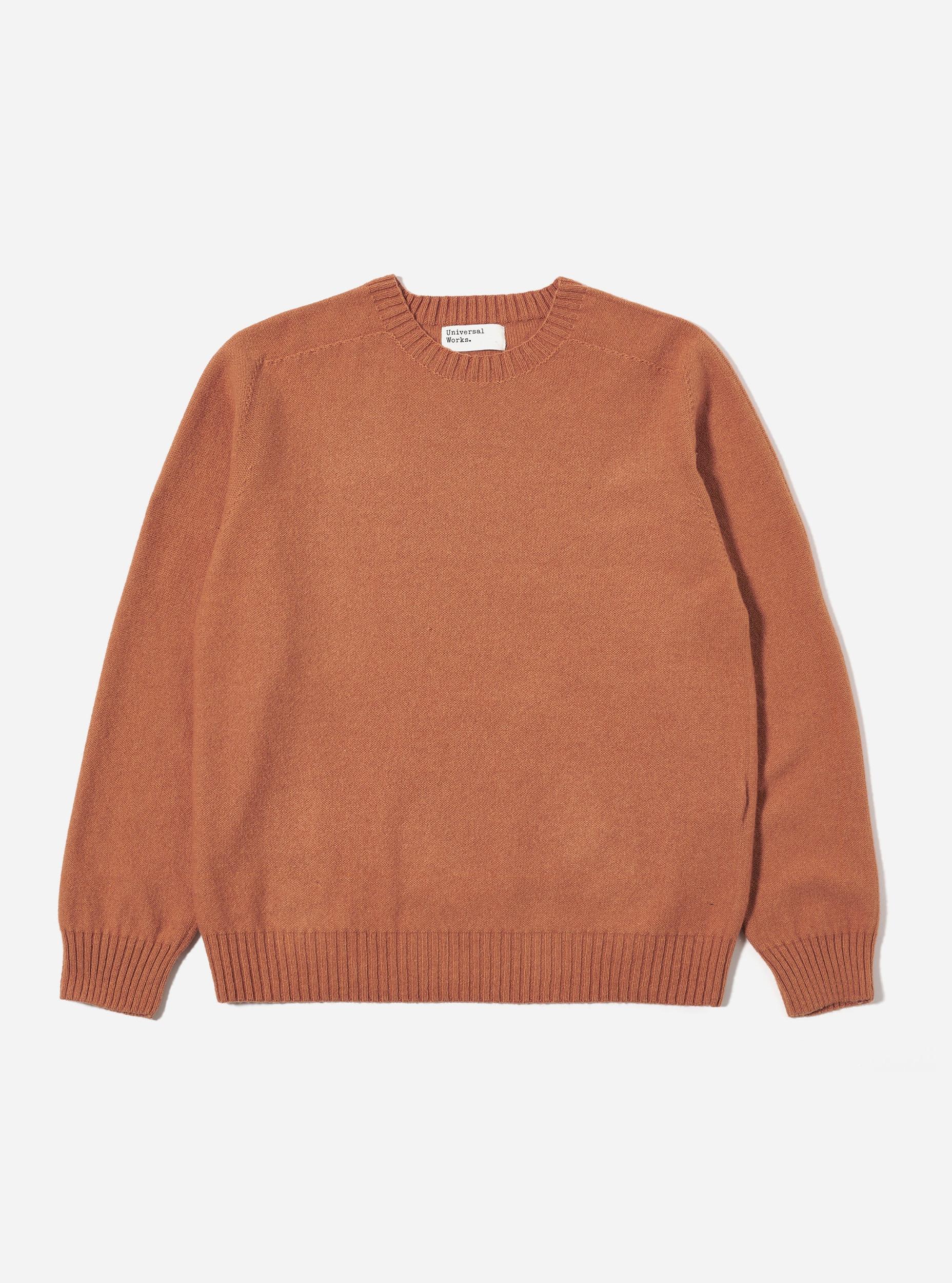 Universal Works Seamless Crew in Orange Coast Knit Product Image