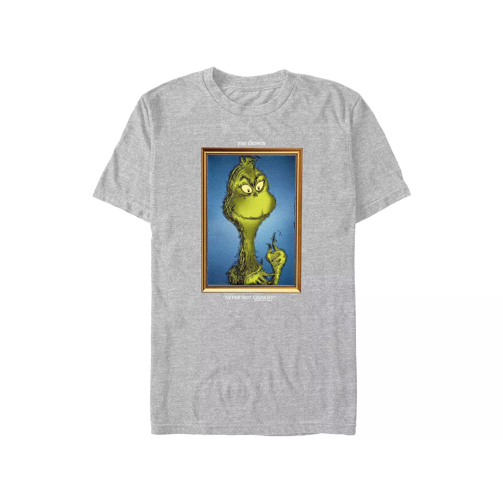 Big & Tall Dr. Seuss Grinch Portrait Never Not Grinchy Graphic Tee, Men's, Size: 3XL, Athletic Grey Product Image