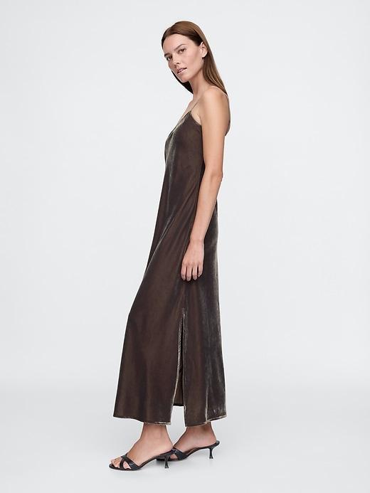Recycled Velvet Maxi Slip Dress Product Image
