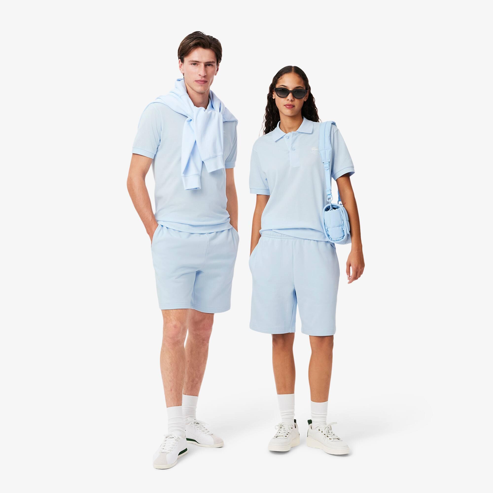 Printed cotton fleece shorts Product Image