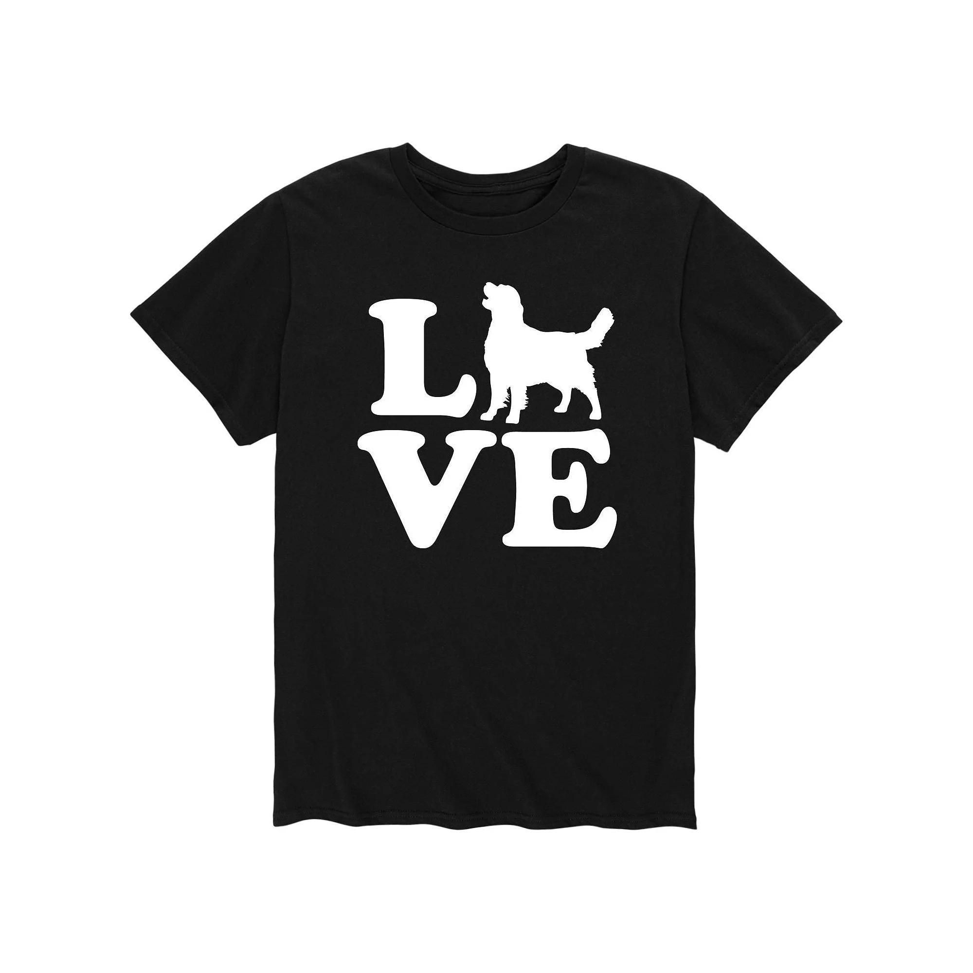 Men's Love Golden Retriever Tee, Size: Medium, Black Product Image