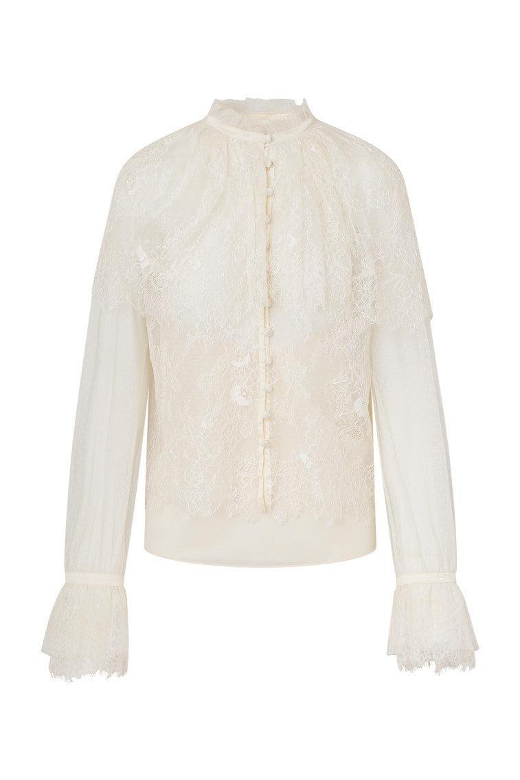 Duquette Sheer Lace Top Product Image