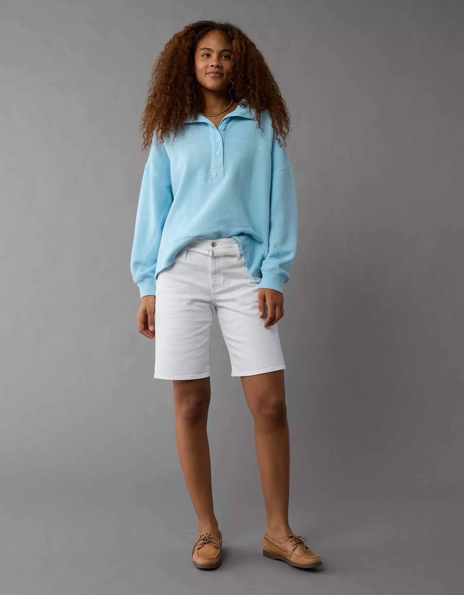 AE Big Hug Henley Sweatshirt Product Image