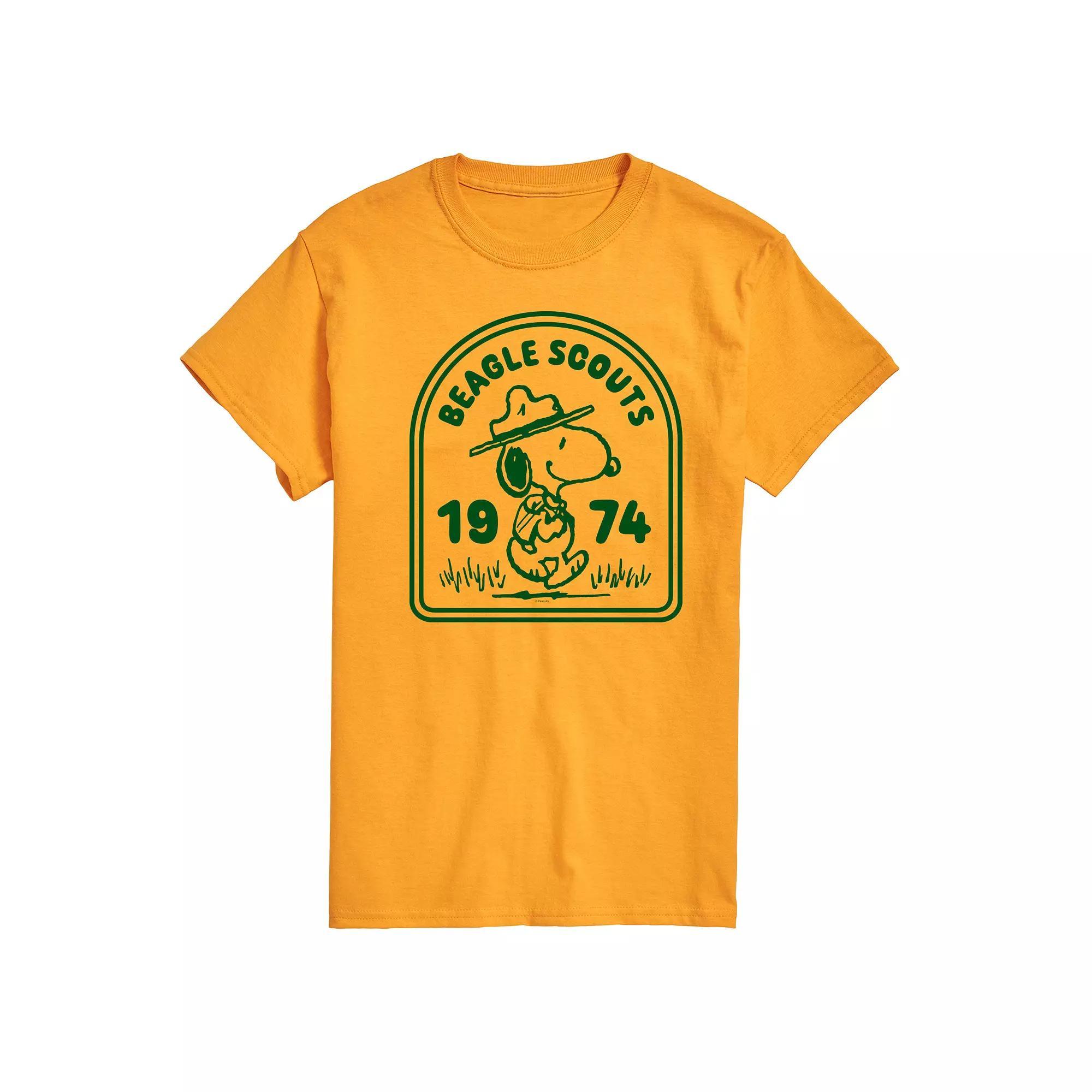 Men's Peanuts Beagle Scouts Badge Graphic Tee, Size: Large, White Product Image