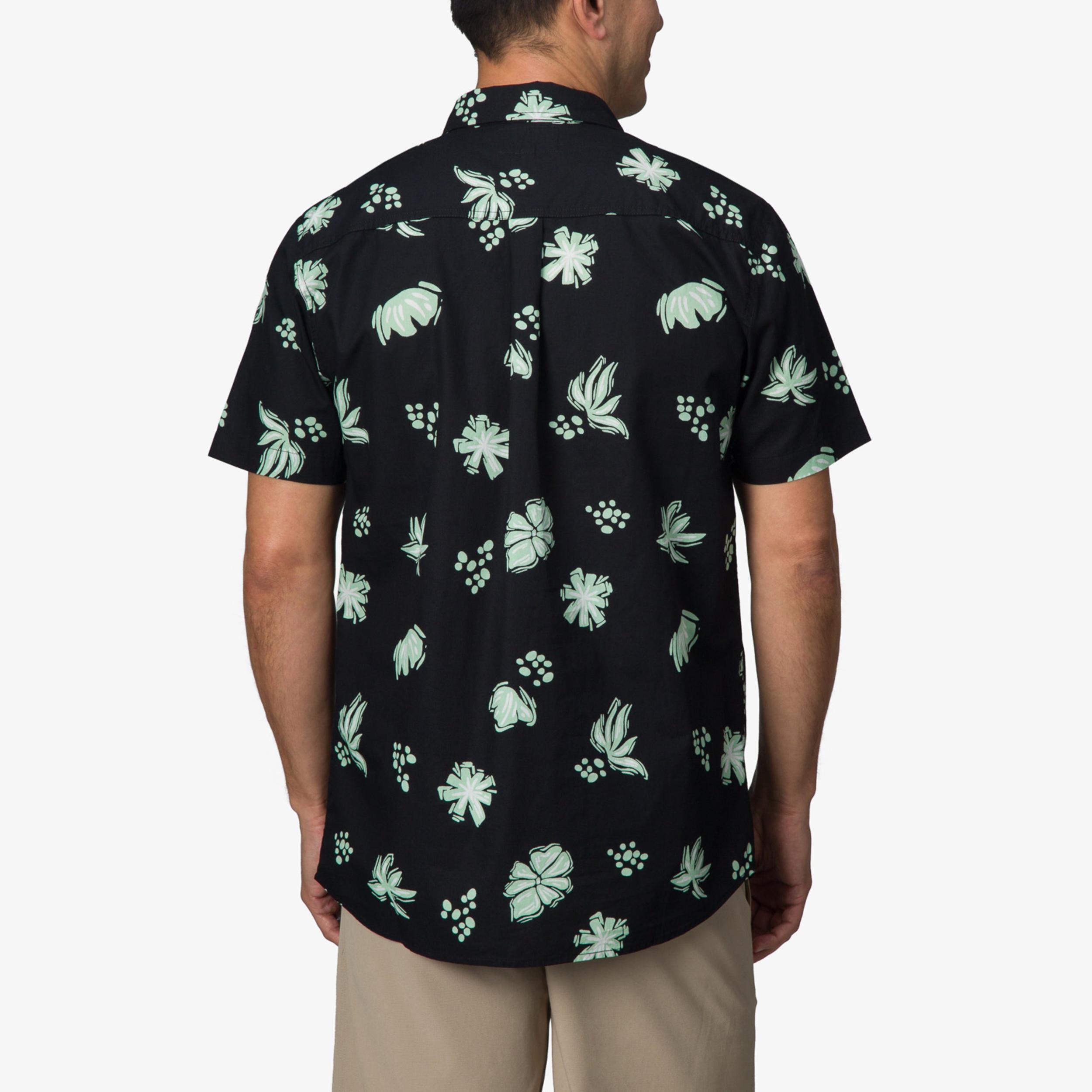 Men's REEF Short Sleeve Button-Down Shirt, Size: XL, Black Product Image