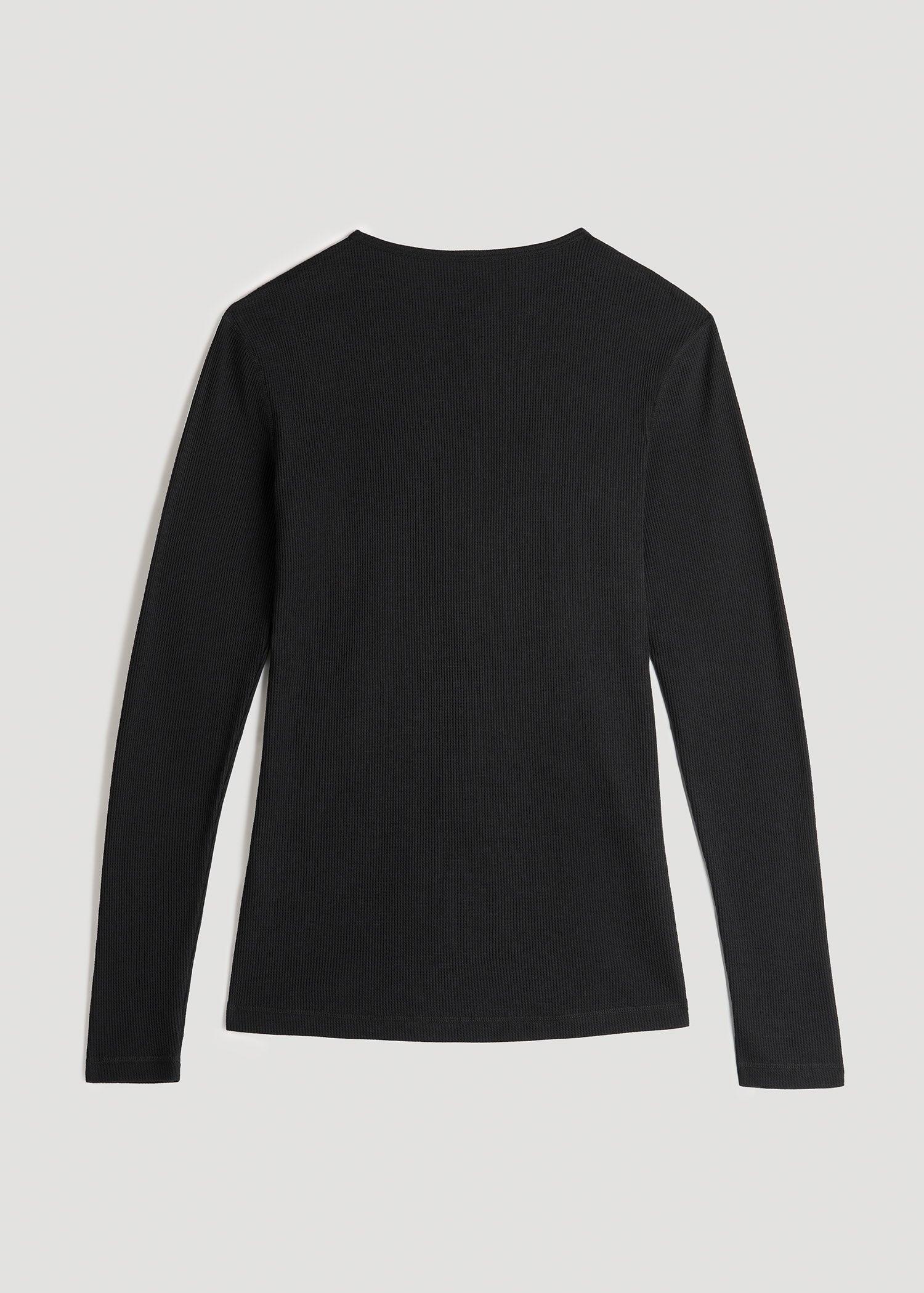 LJ&S Long Thermal Undershirt for Tall Men in Black Product Image