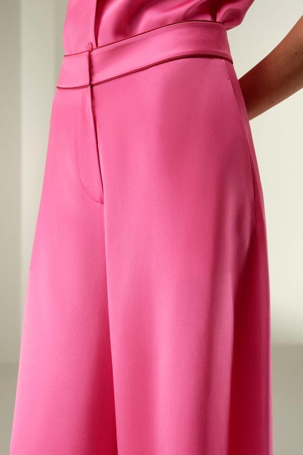 Contrast-Trimmed Silk Culottes Product Image