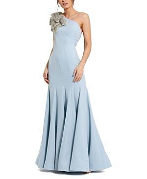Mac Duggal One Shoulder Flower Detailed Gown Product Image