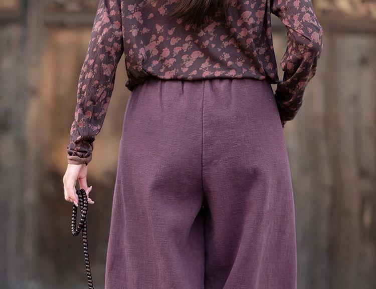 High Rise Fleece-Lined Harem Pants Product Image