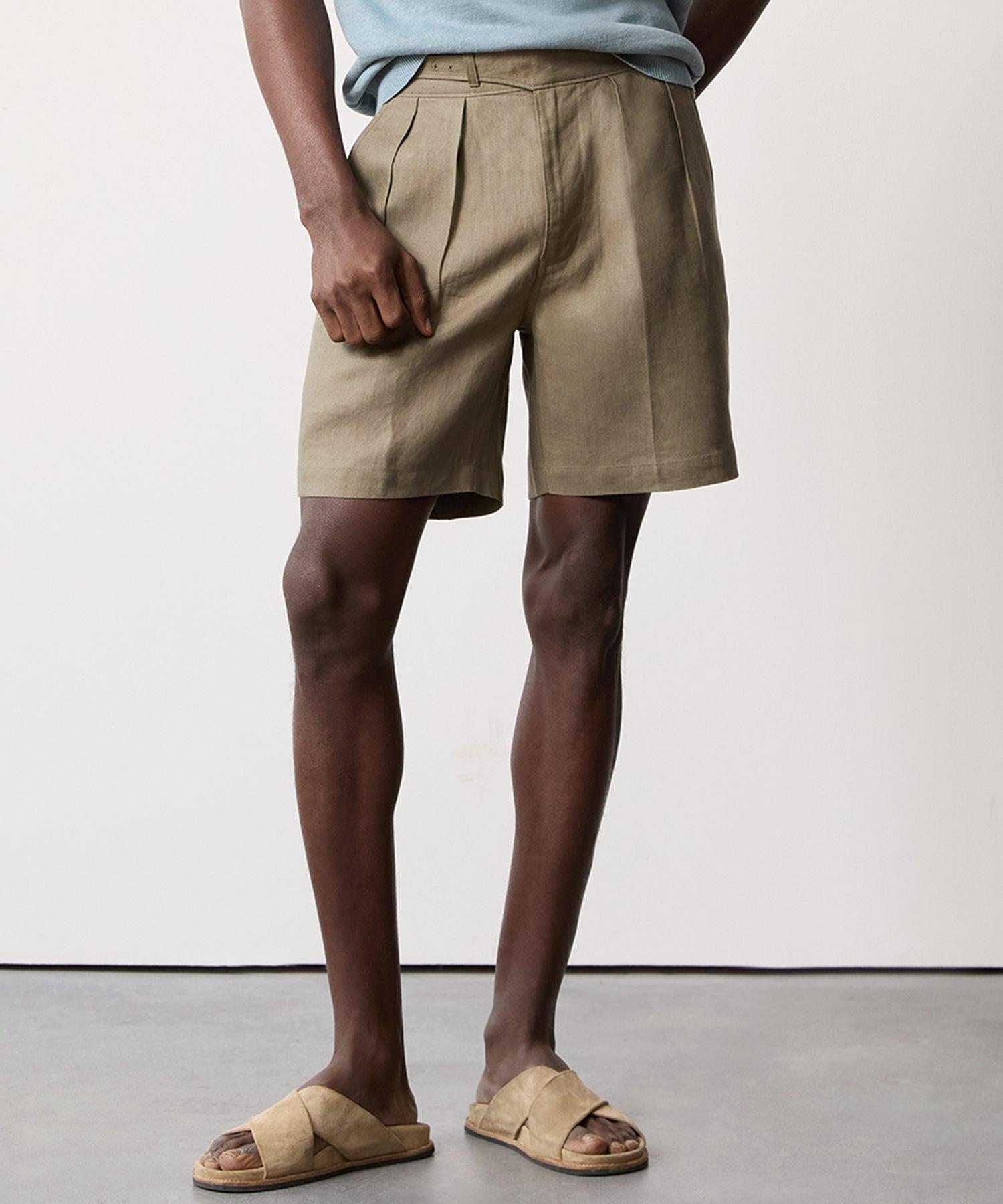 7" Irish Linen Gurkha Short in Faded Surplus Product Image
