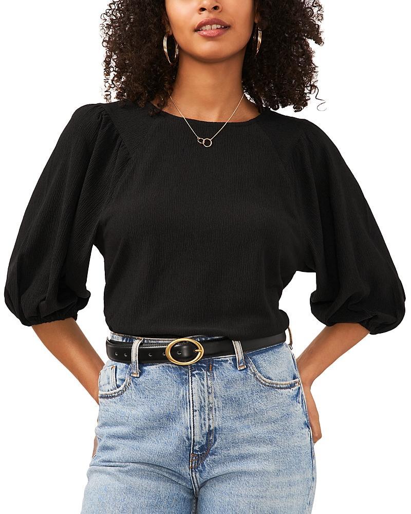 Vince Camuto Short Puff Sleeve Top (Fiercely Fuchsia) Women's Clothing Product Image
