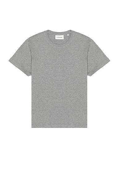 FRAME Duo Fold Tee in Grey Product Image