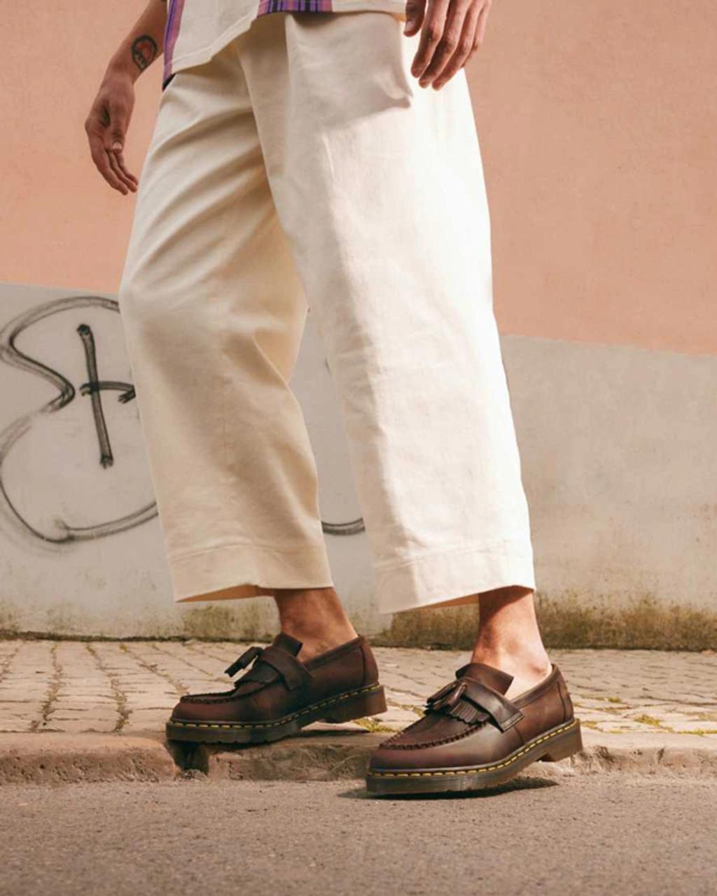Dr. Martens Mens Adrian Leather Fringe Tassel Detail Loafers Product Image
