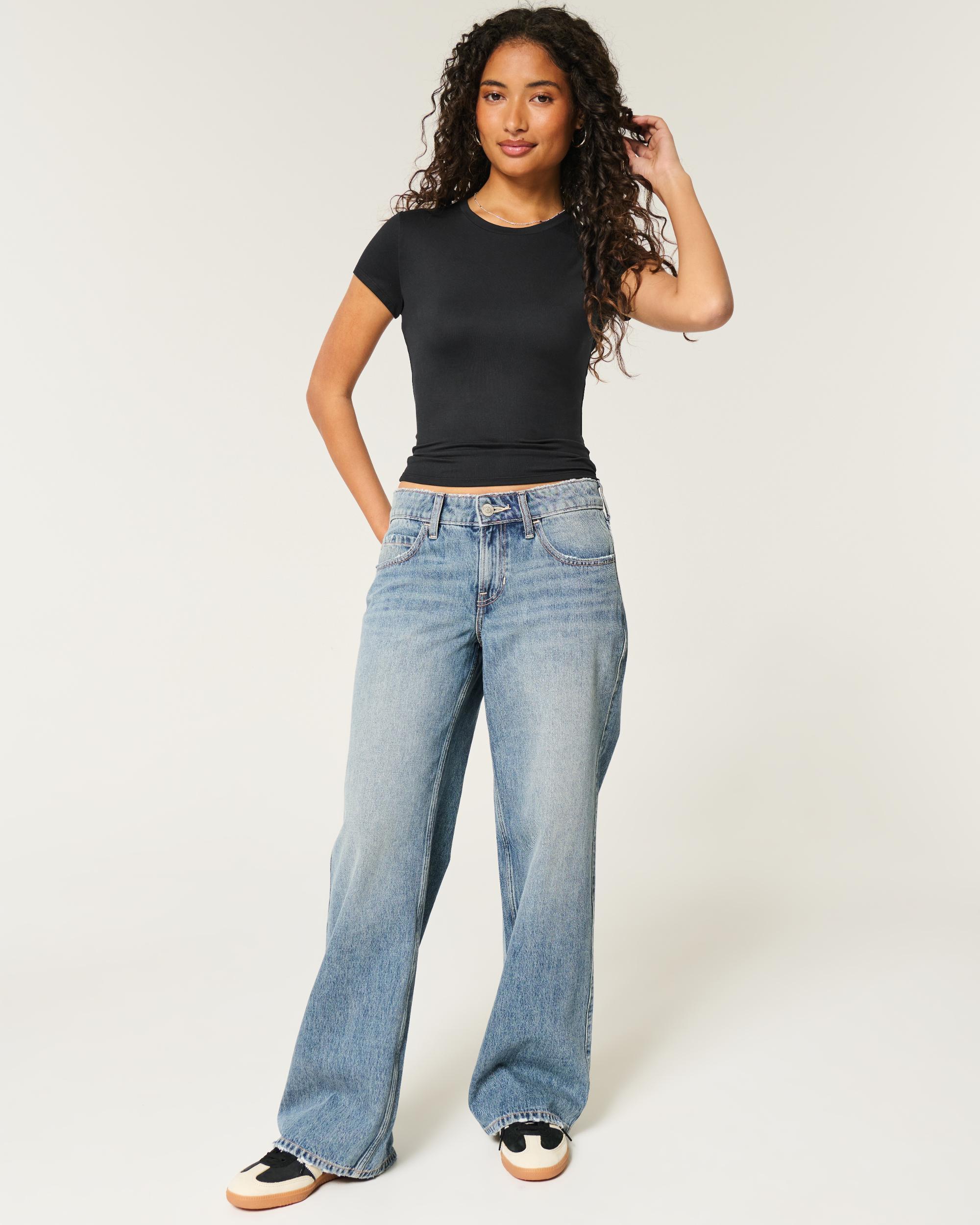 Soft Stretch Seamless Fabric Longline Baby Tee Product Image
