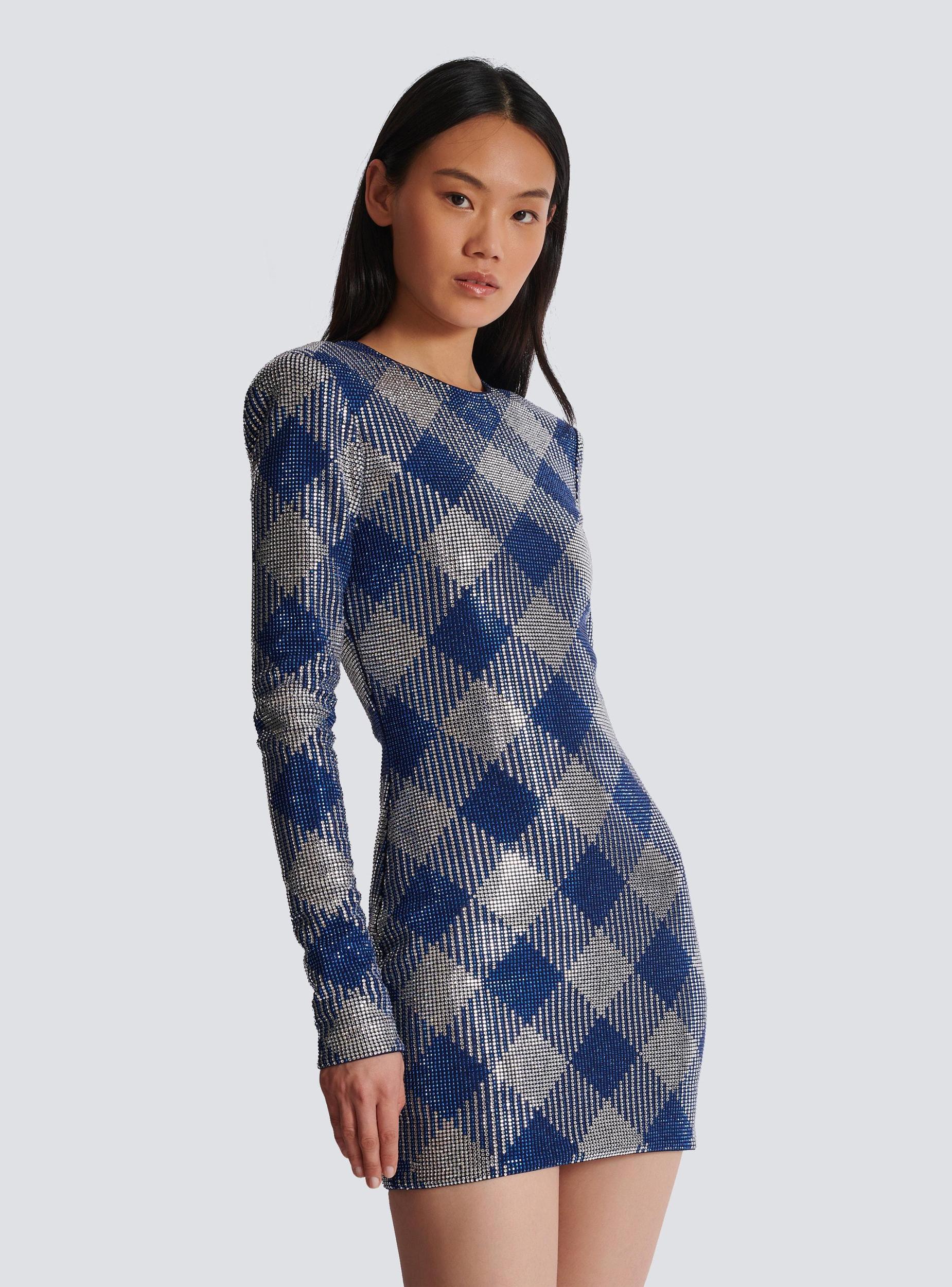 Gingham rhinestone dress Product Image