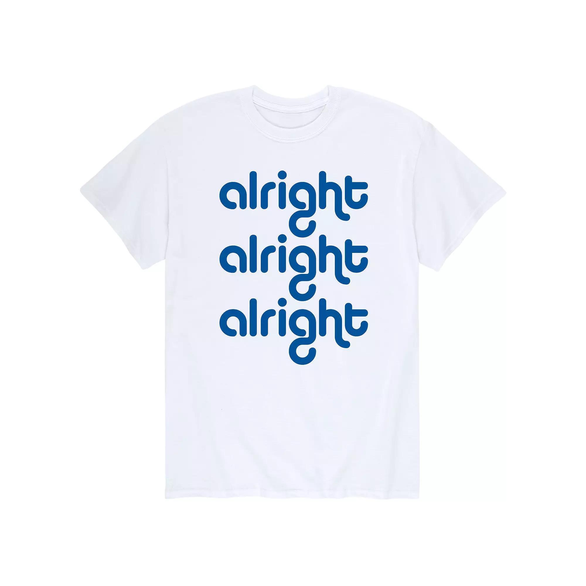 Men's Alright Alright Alright Tee, Size: Large, Gray Product Image