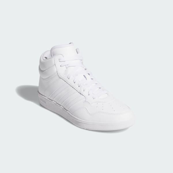 adidas Hoops 4.0 Women's Mid Top Basketball Shoes, Size: 6, White White Black Product Image