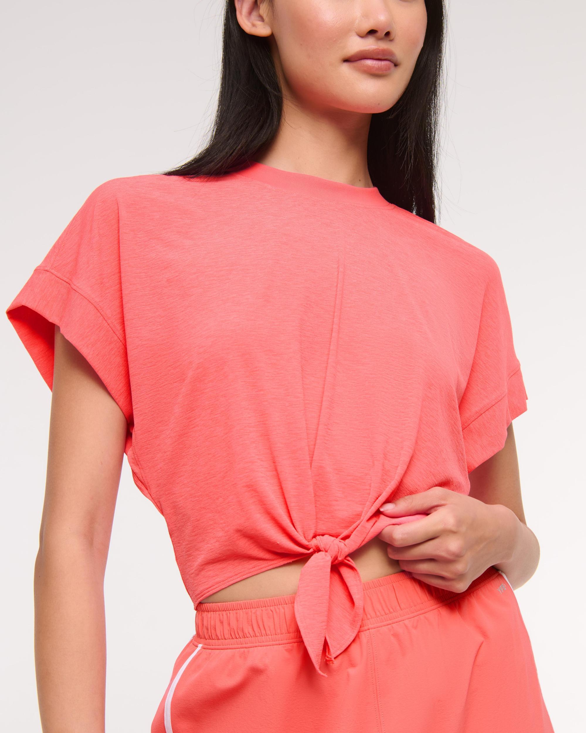 YPB Active Featherweight Tie-Front Tee Product Image