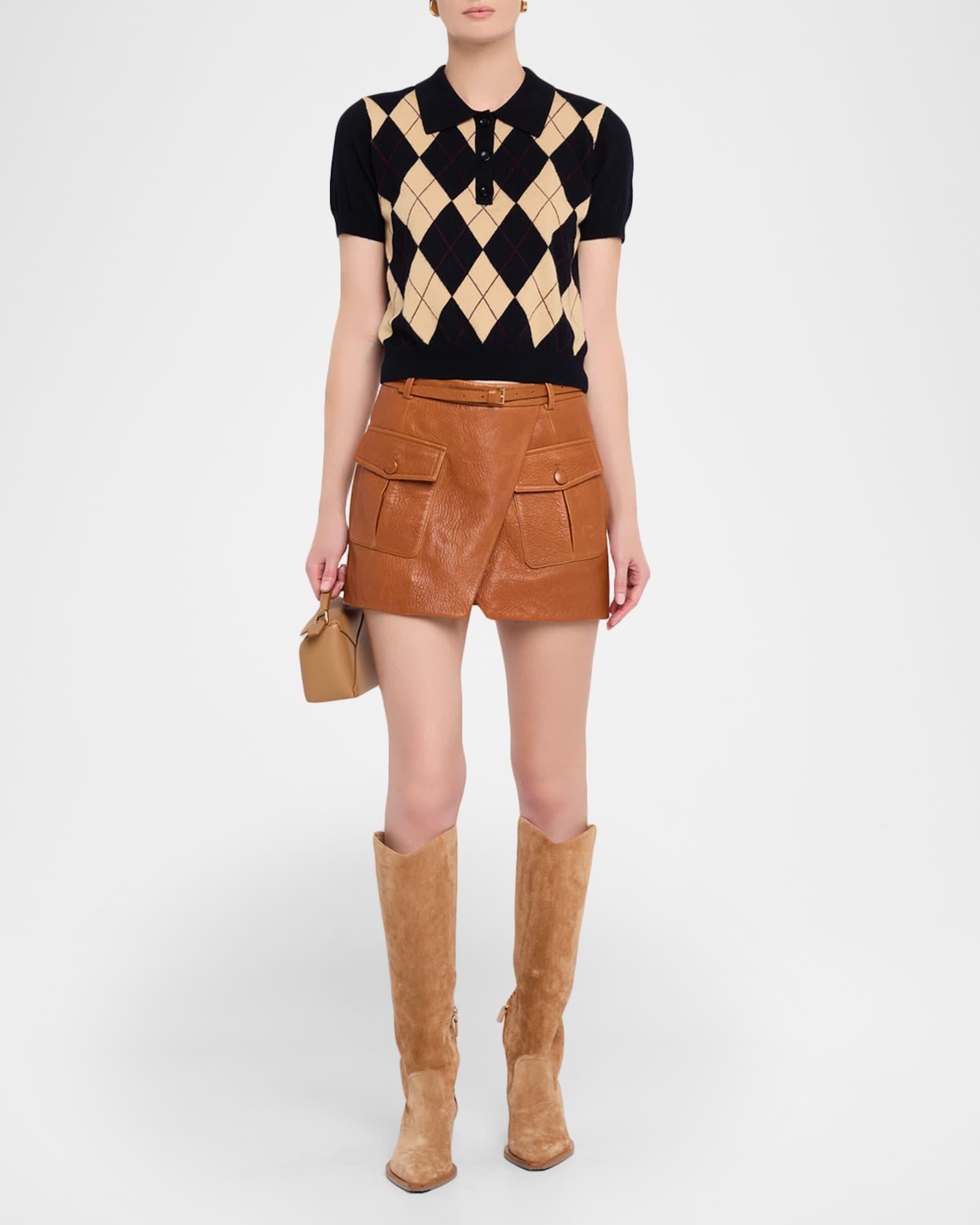 The Leather Cargo Skirt Product Image