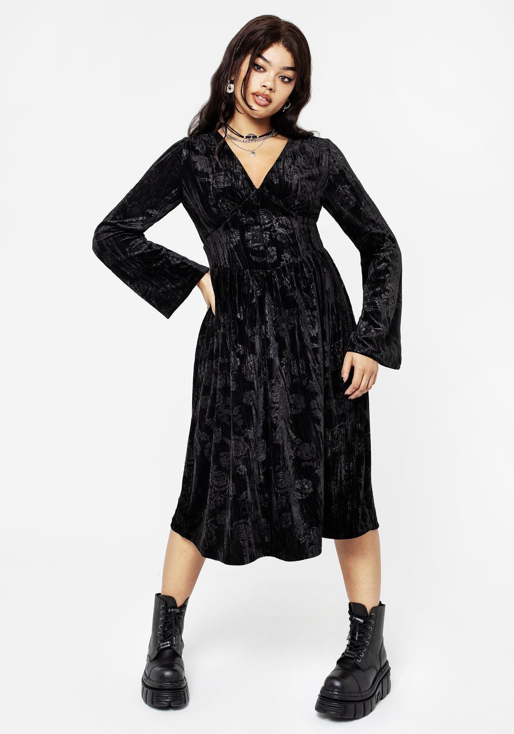 Invocation Flared Sleeve Midi Dress Product Image