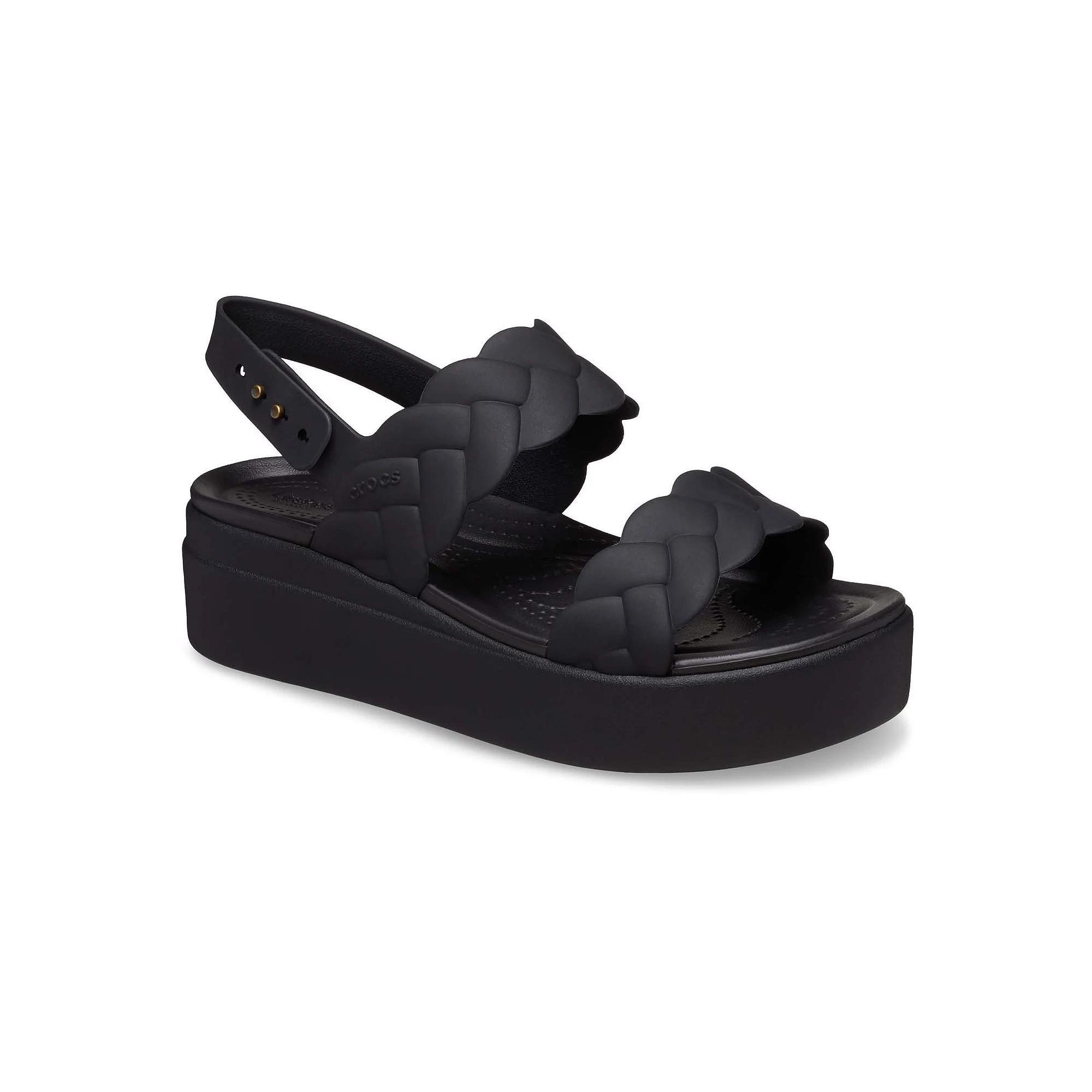 Crocs Brooklyn Woven Upper Women's Sandals, Size: 10, Black Product Image