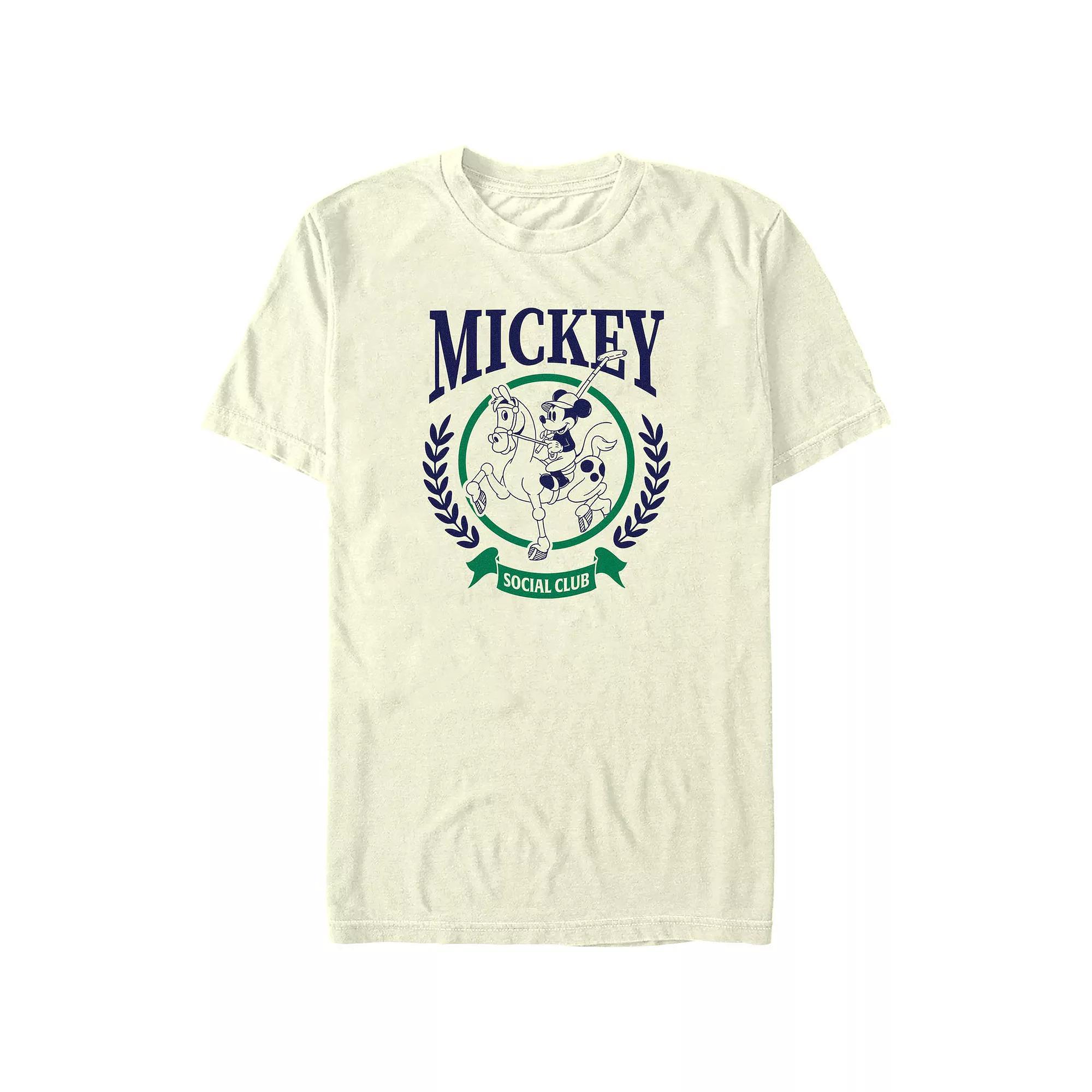Disney's Mickey Mouse Polo Player Men's Graphic Tee, Size: Medium, Natural Product Image