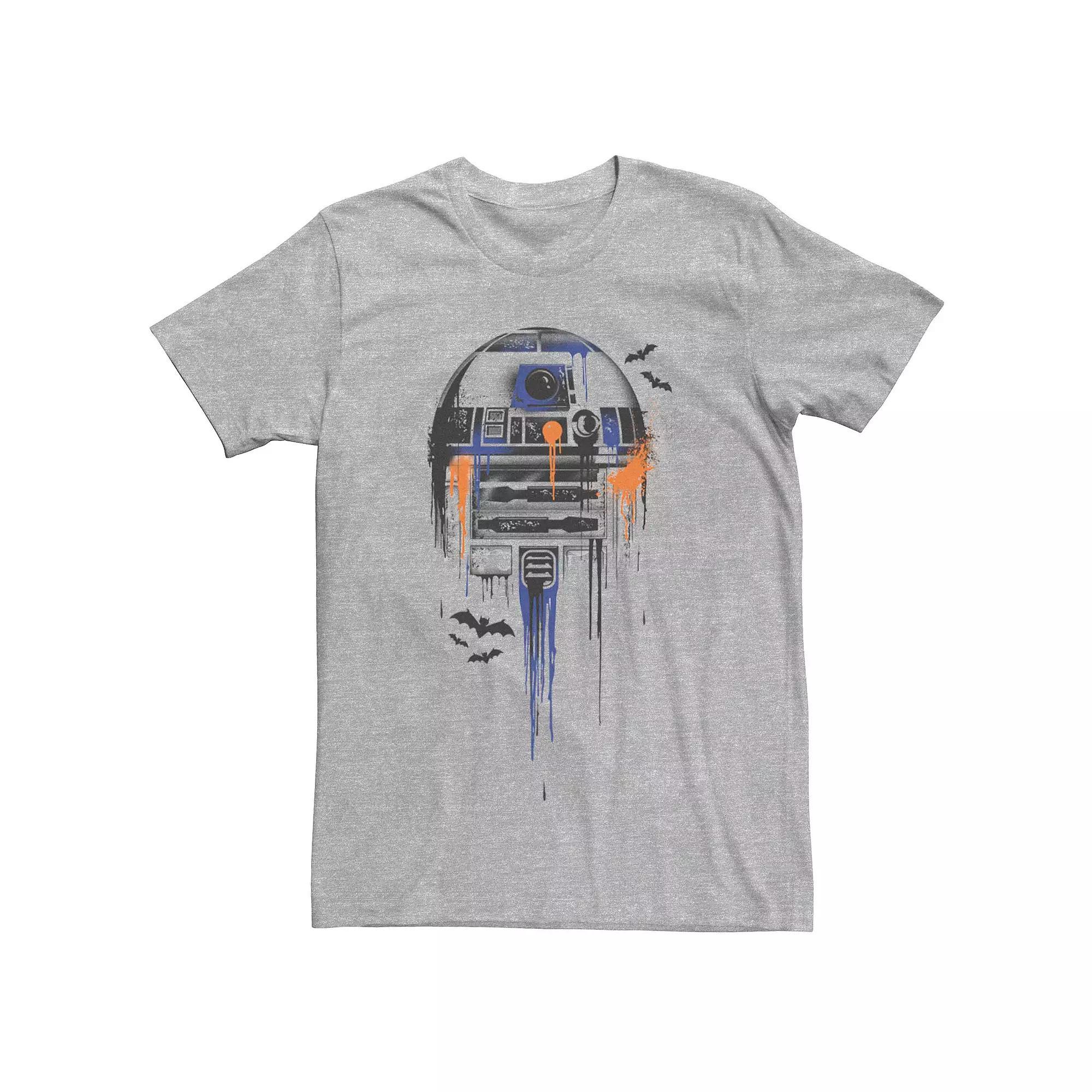 Men's Star Wars R2-D2 Halloween Paint Splatter Graphic Tee, Size: Small, Athletic Grey Product Image