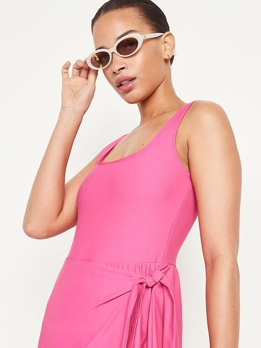Side-Tie Swim Dress Product Image