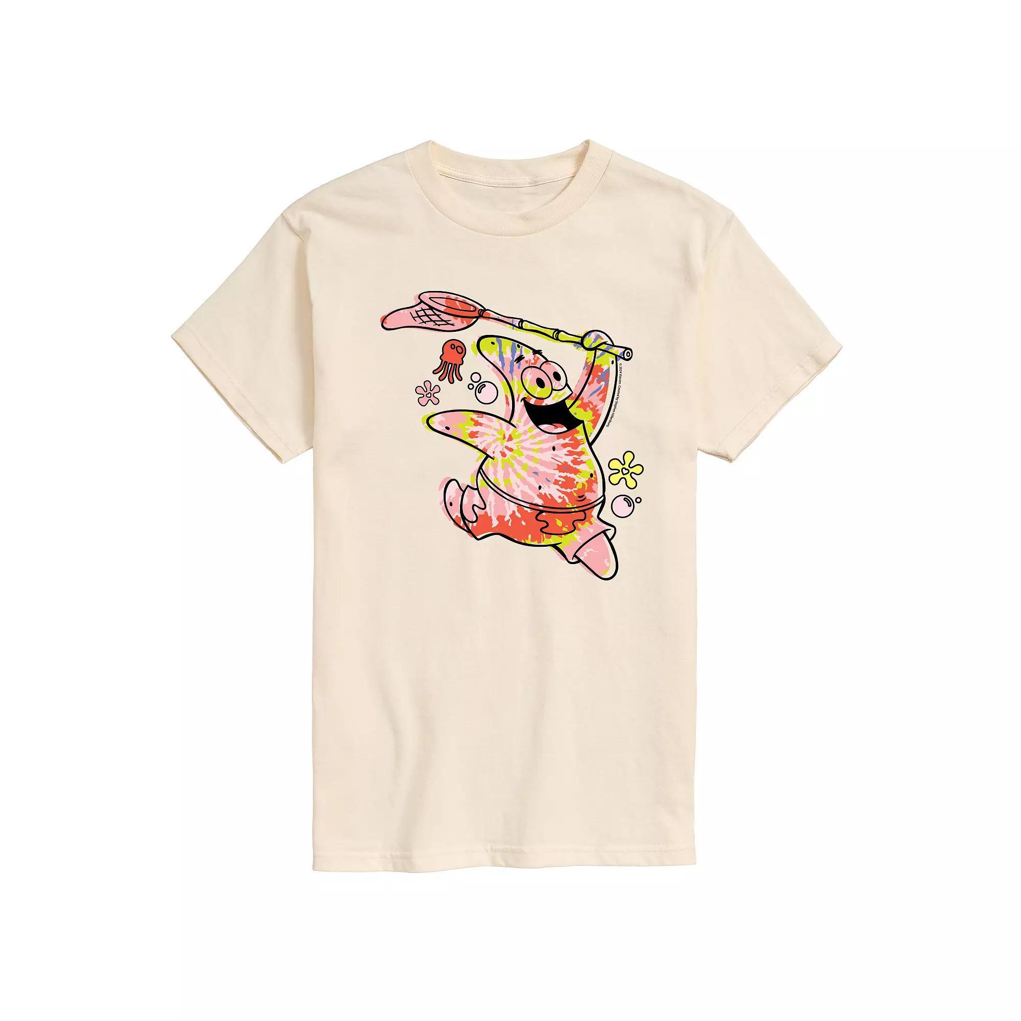 Mens SpongeBob SquarePants Tie Dye Patrick Graphic Tee Product Image
