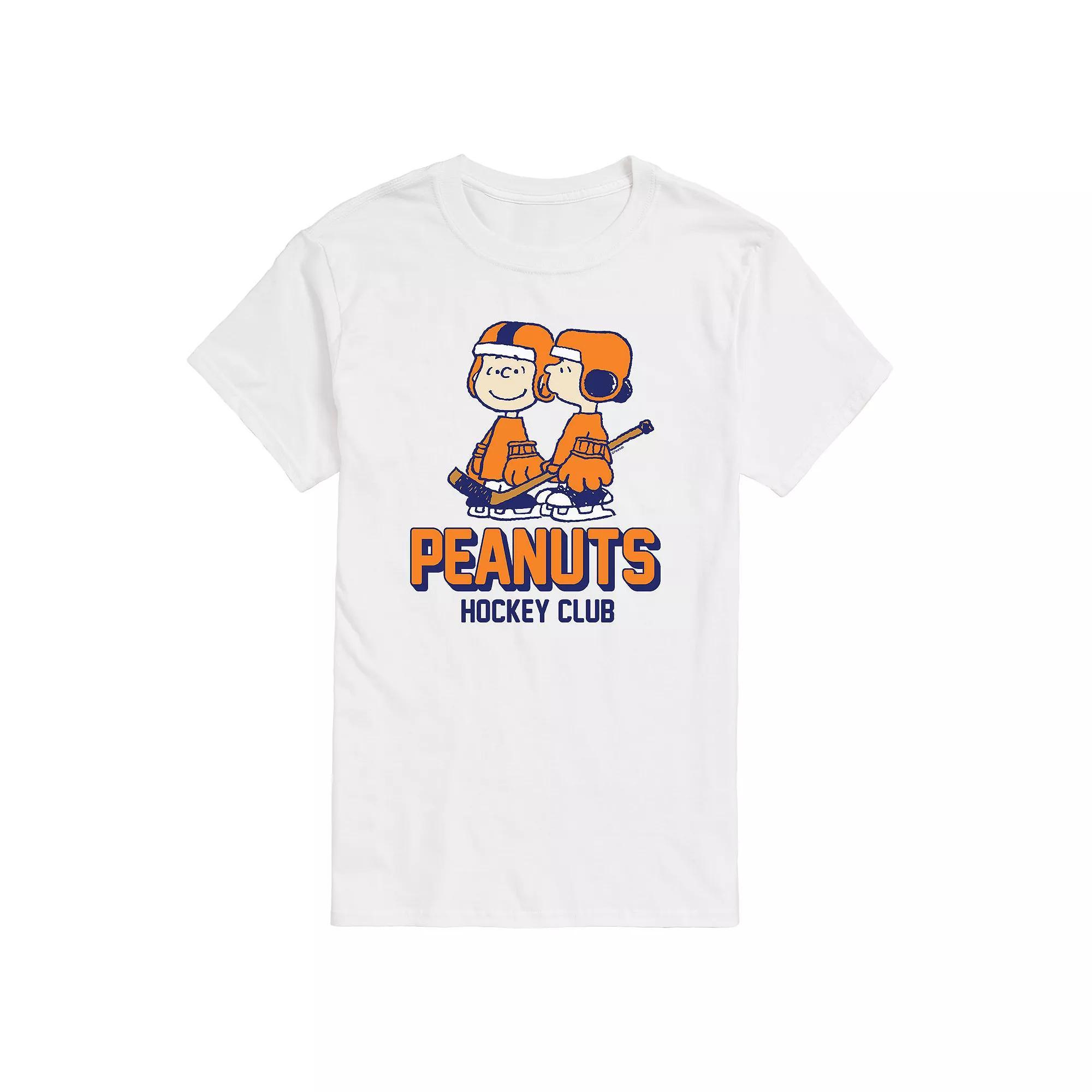 Big & Tall Peanuts Hockey Club Tee, Mens Product Image