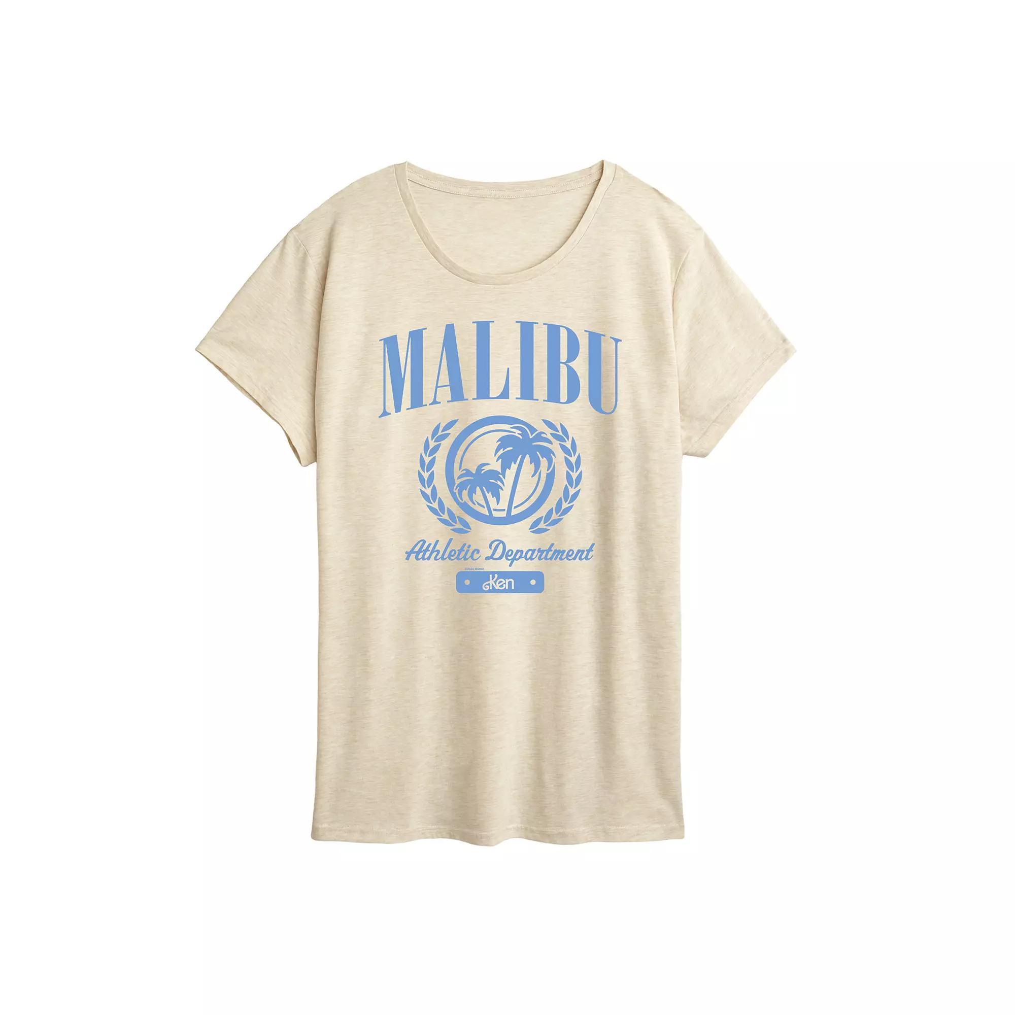Women's Barbie® Malibu Athletic Department Graphic Tee, Size: Medium, White Product Image