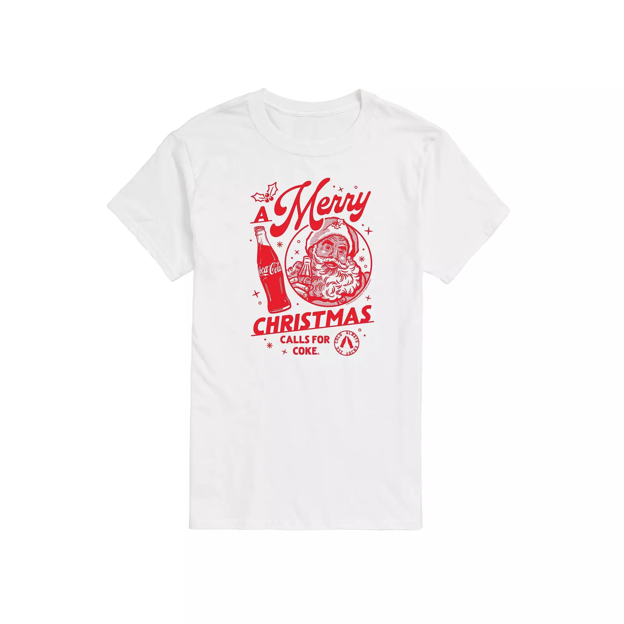 Mens Coca-Cola Merry Christmas Calls For Coke Graphic Tee Product Image