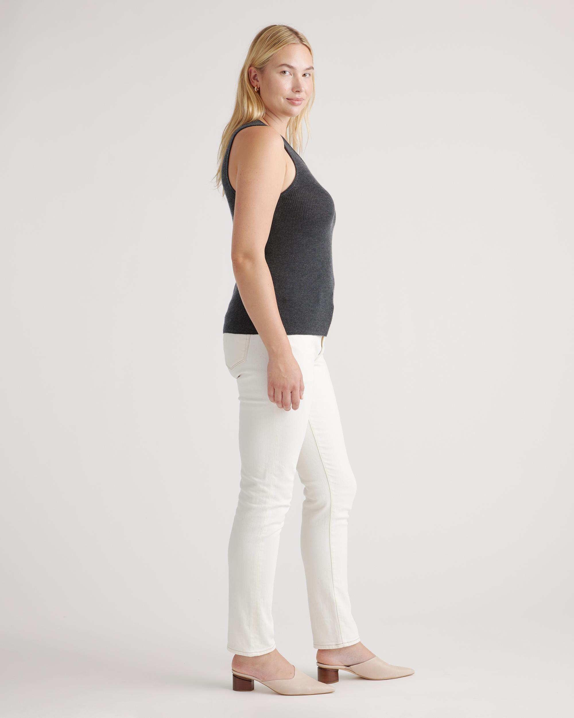Quince | Women's Featherweight Cashmere Ribbed Tank Top Size XS Product Image