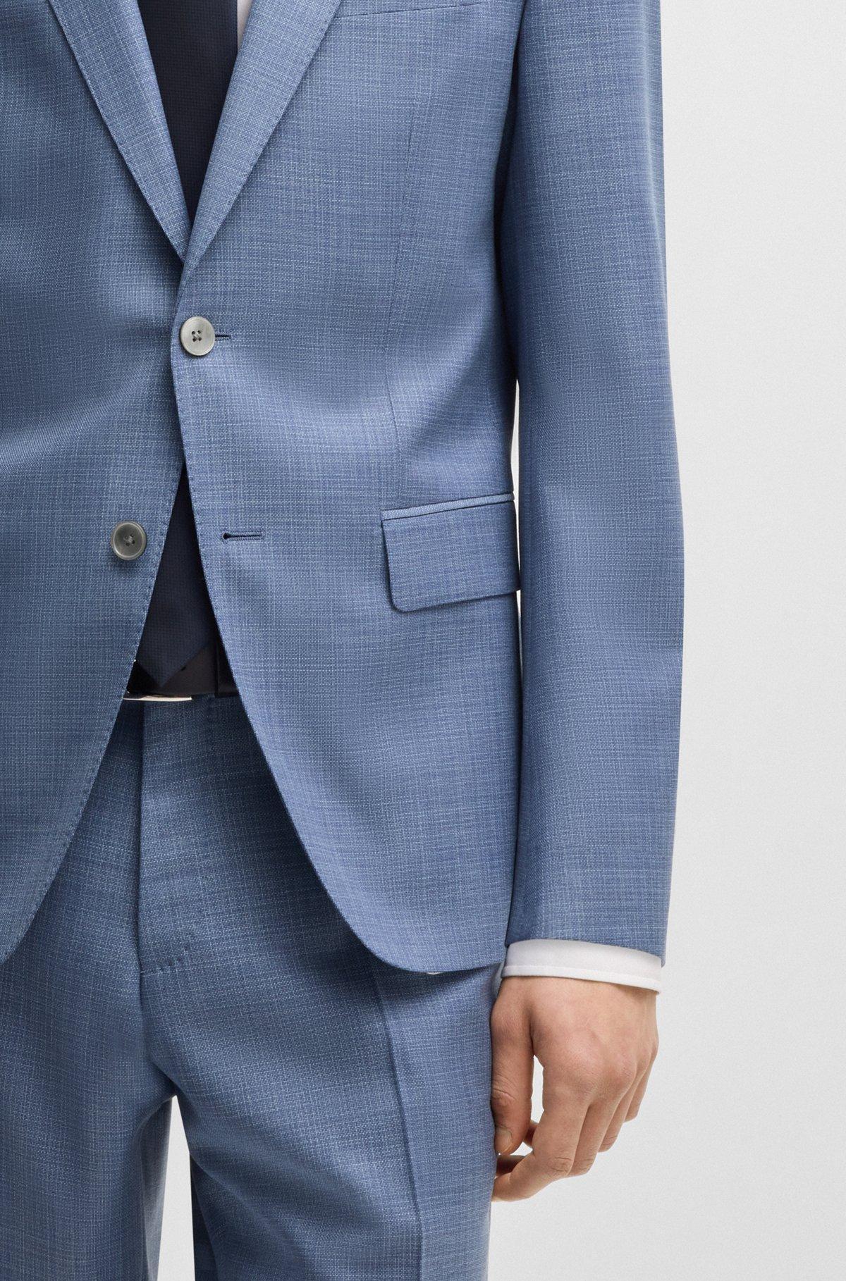 Slim-fit suit in patterned wool Product Image