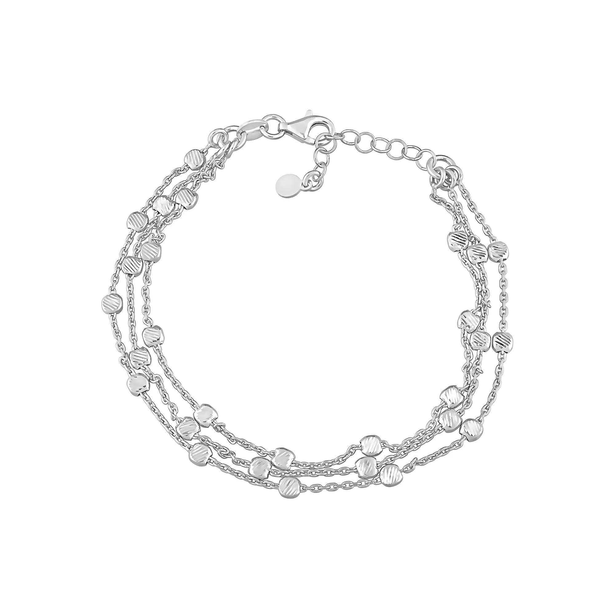 Stella Grace Sterling Silver Multistrand Chain Bracelet, Womens Product Image